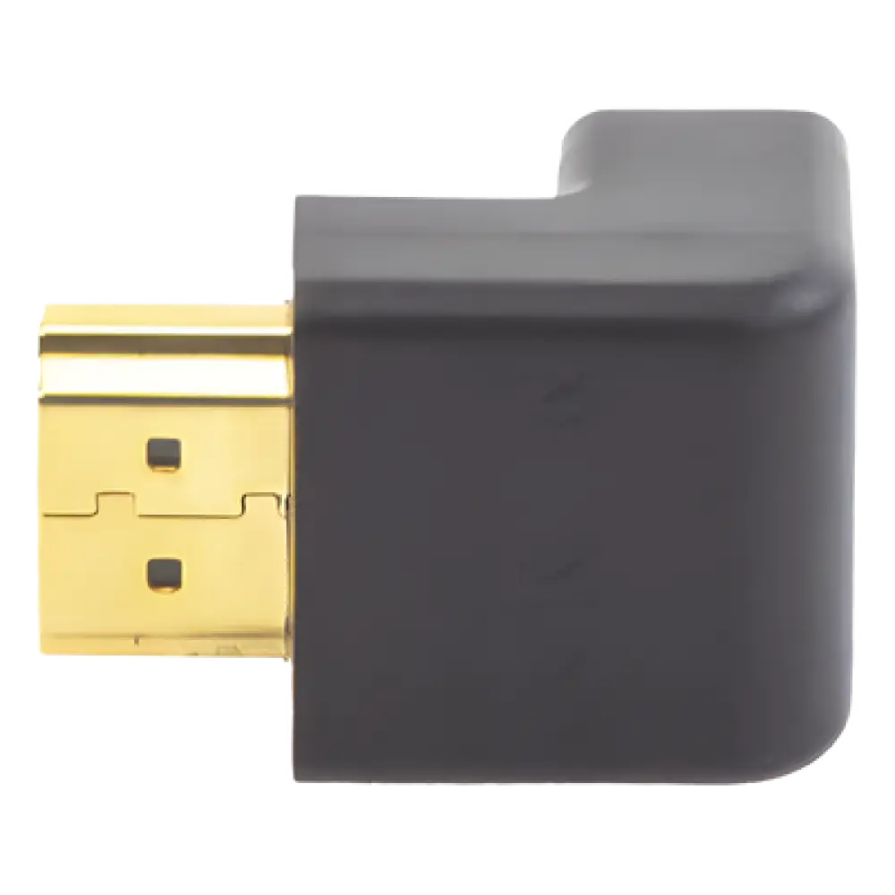 Adaptador HDMI 90° Macho a Hembra / Hacia Arriba / HDMI 2.0 4K@60Hz / Protección de Puertos / Diseño Compacto