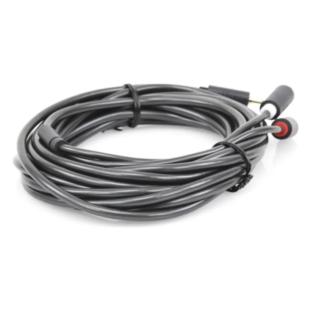 Cable de Audio 3.5mm a 2 RCA Macho / 5 Metros (16.40 Pies) / Blindaje Múltiple / Conectores Oro 24K / TPE Ecológico / ABS