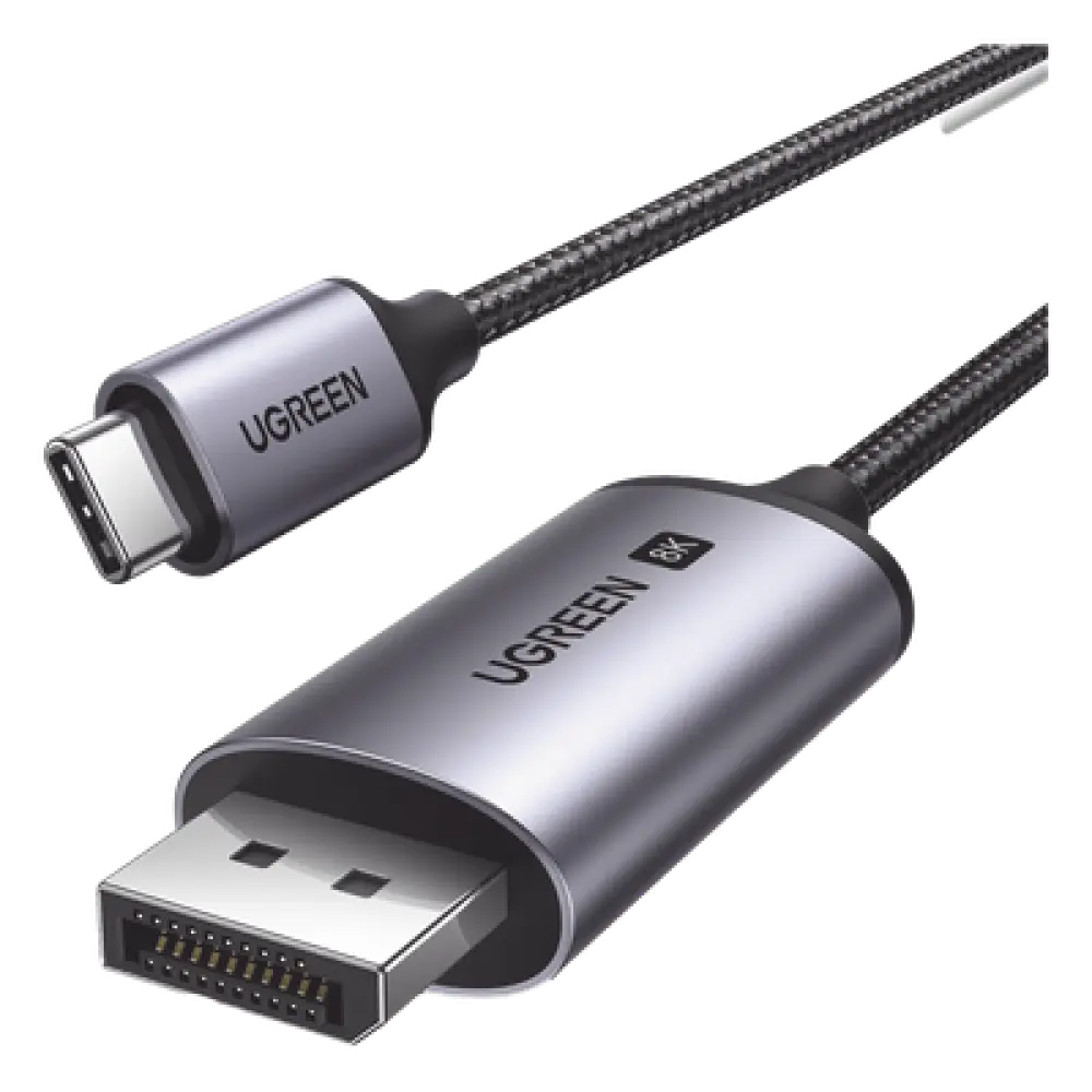 Cable USB-C a DisplayPort 1.4 / 3 m (9.84 pies) / 8K@60Hz / 4K@240Hz / HDR10+ / eARC / Thunderbolt 3 y 4 / Nylon trenzado