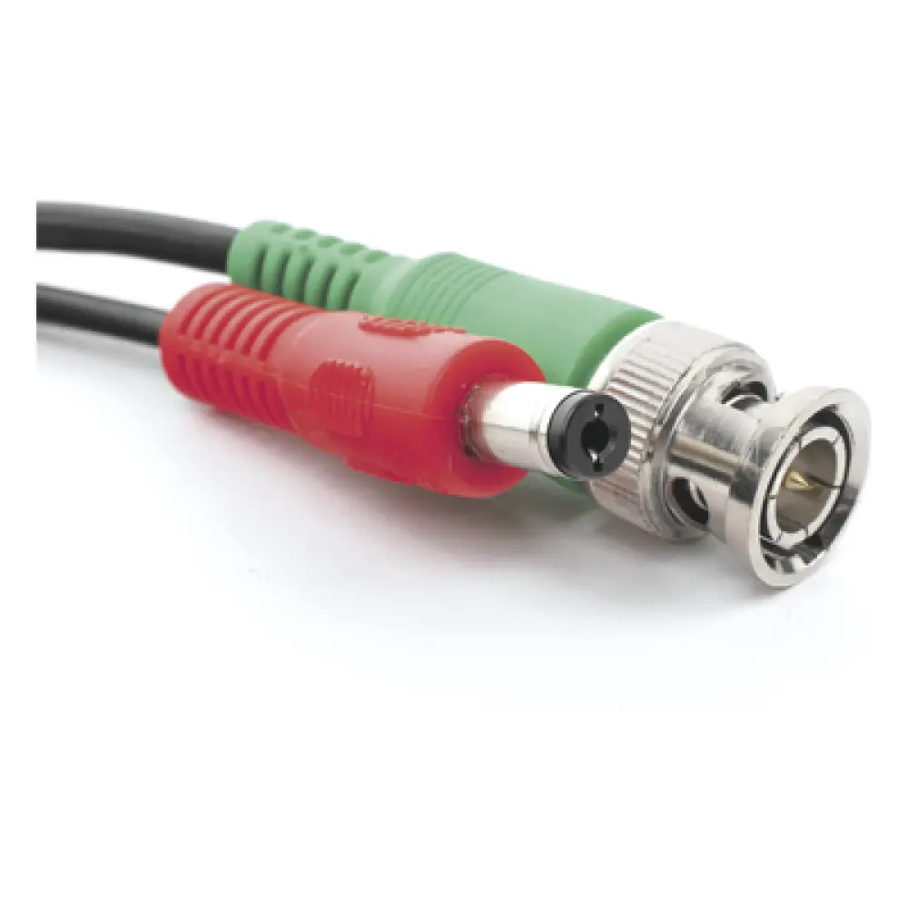 Cable Coaxial Siames / BNC RG59 + Alimentación / 10 m (32.81 ft) / CCA / 4K / Interior-Exterior