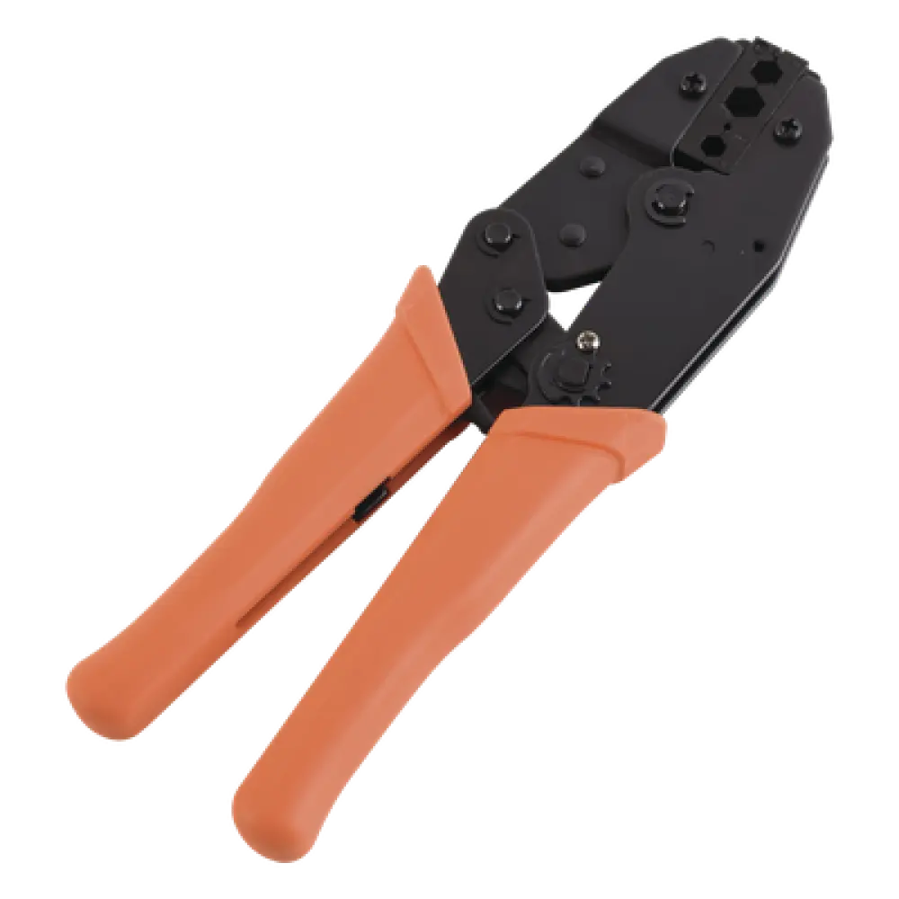 Pinza de Crimpado Hexagonal / Cables RG-58/U, RG-59, RG-8/X / 3 Cavidades 0.068", 0.213", 0.256" / Acero MN65 Antioxidante / Trinquete Ajustable