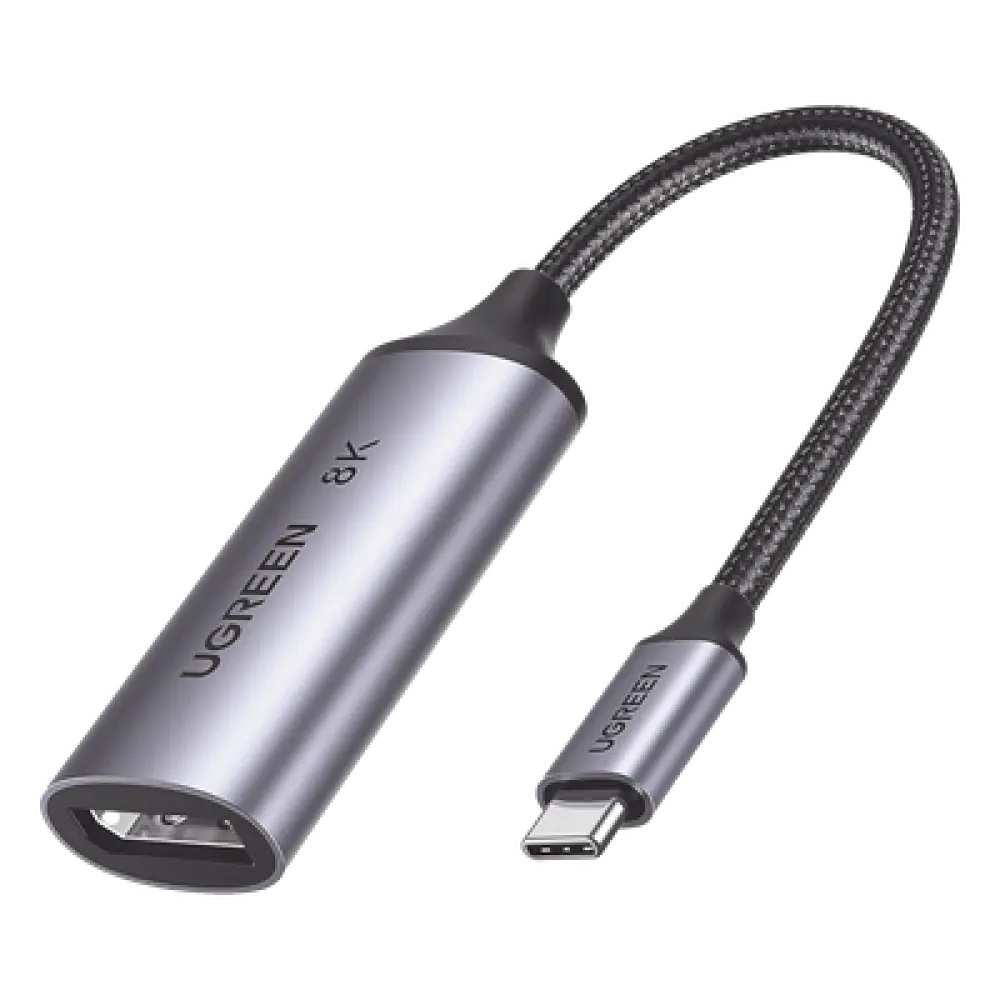 Cable Adaptador USB-C a DisplayPort 1.4 / 8K@60Hz / 4K@240Hz / 32.4 Gbps / MST / HDR / 10 cm (3.94 in)