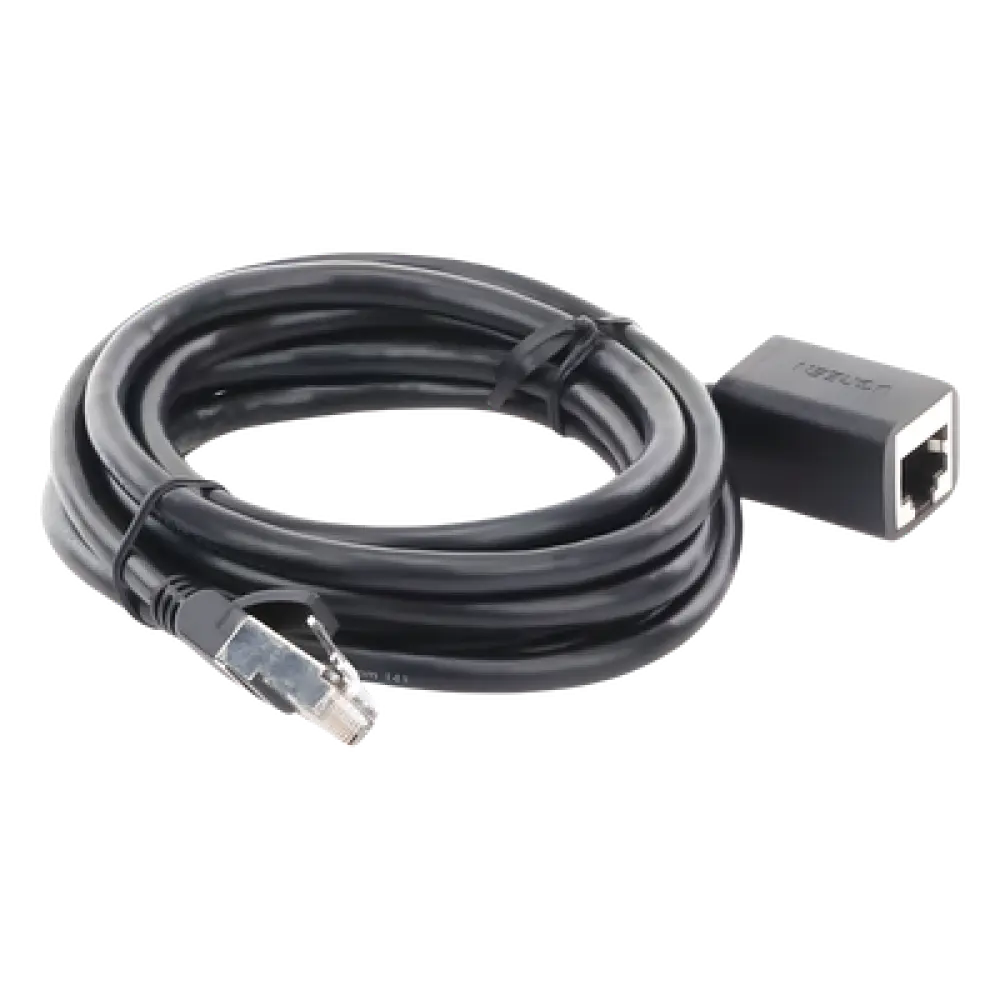Cable de Extensión Ethernet Cat6 / F/UTP / Macho a Hembra / 2 Metros (6.56 Pies) / 568B / 1000Mbps / 250MHz / Cobre / Negro