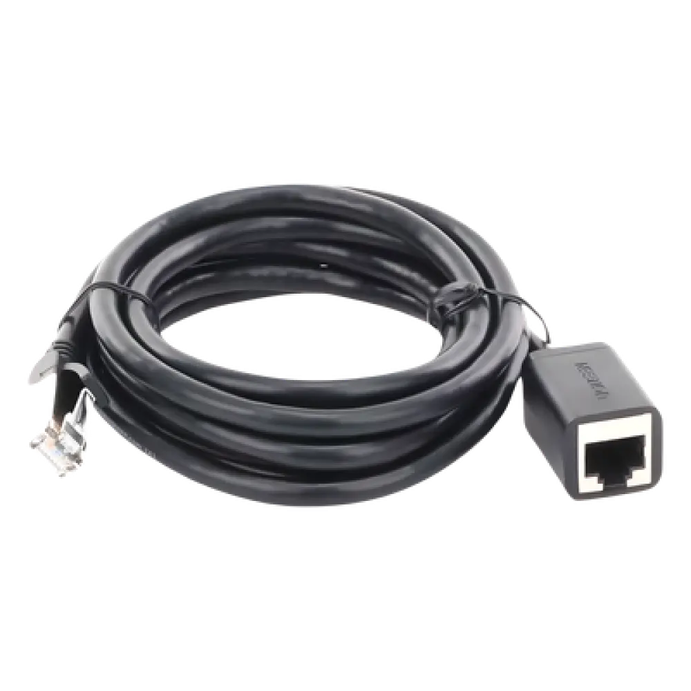 Cable de Extensión Ethernet Cat6 / F/UTP / Macho a Hembra / 2 Metros (6.56 Pies) / 568B / 1000Mbps / 250MHz / Cobre / Negro