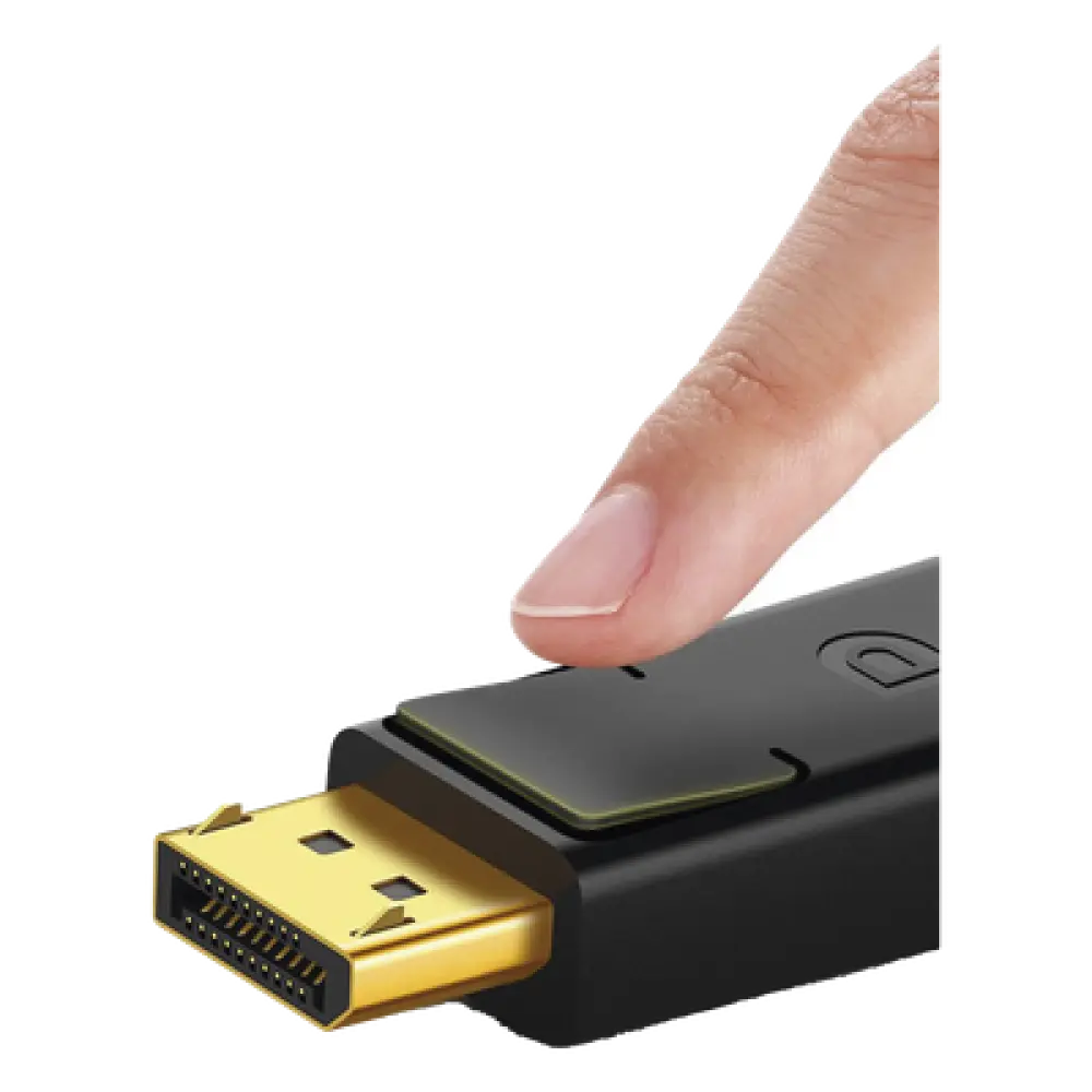 Cable DisplayPort 1.2 / 4K@60Hz / 2K@144Hz / Triple Blindaje / 5 m (16.4 ft) / Cobre 28AWG / Botón de Liberación