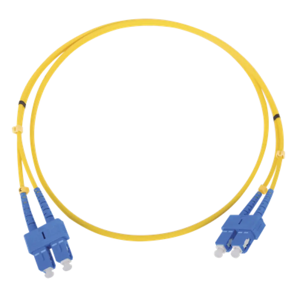 Jumper de Fibra Óptica / Monomodo 9/125 µm / SC/SC Dúplex / 1 Metro (3.28 Pies) / ITU-T G.652.D / 1310-1550 nm