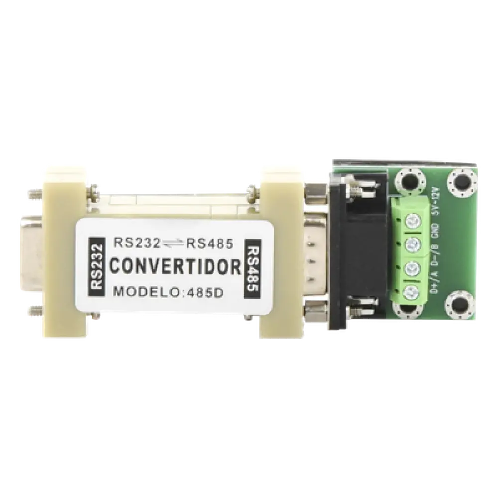 Convertidor de interfaz / RS232 a RS485 / Half-duplex automático / 115.2 kbps / 1200 m (3937 ft) / 5-12 VCC