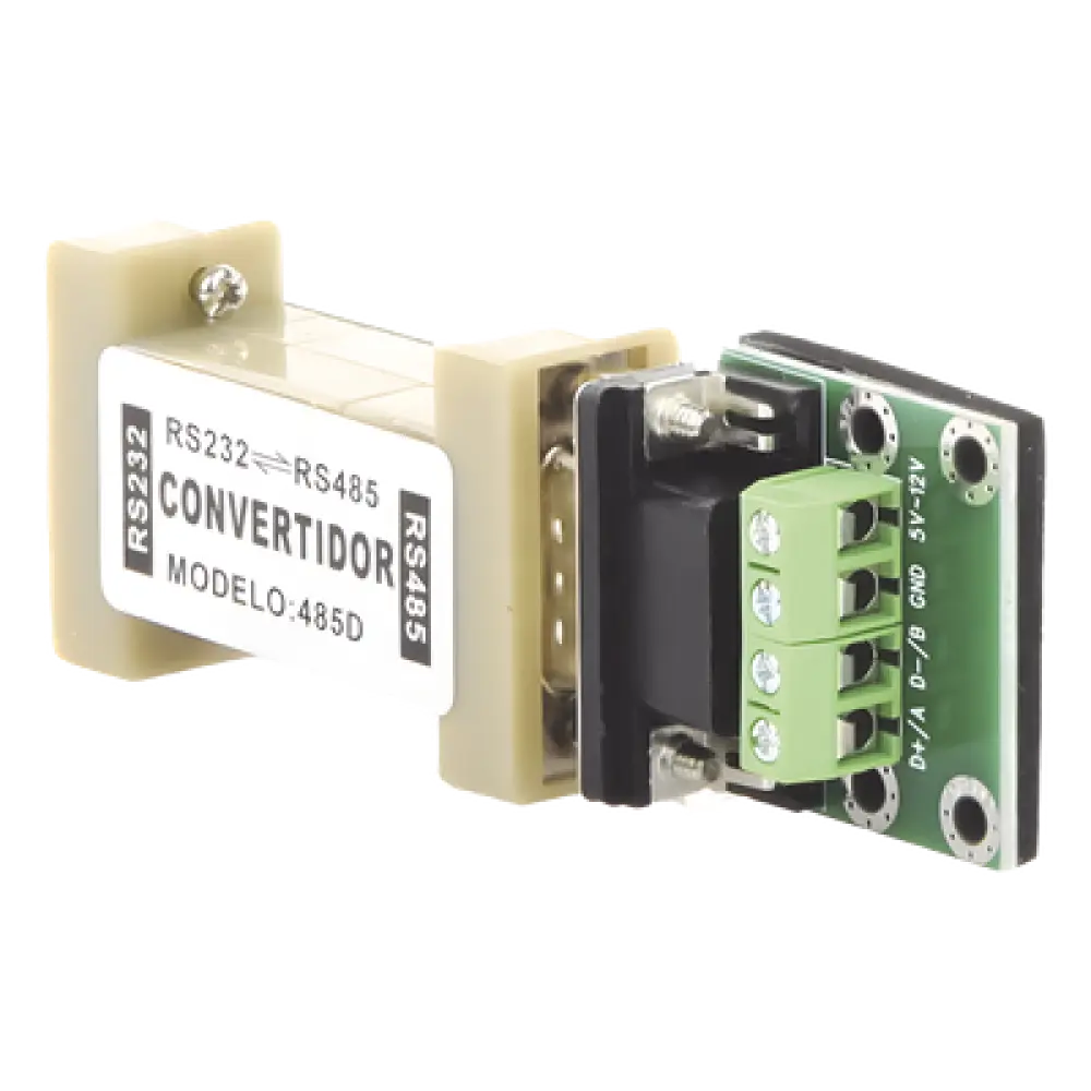 Convertidor de interfaz / RS232 a RS485 / Half-duplex automático / 115.2 kbps / 1200 m (3937 ft) / 5-12 VCC