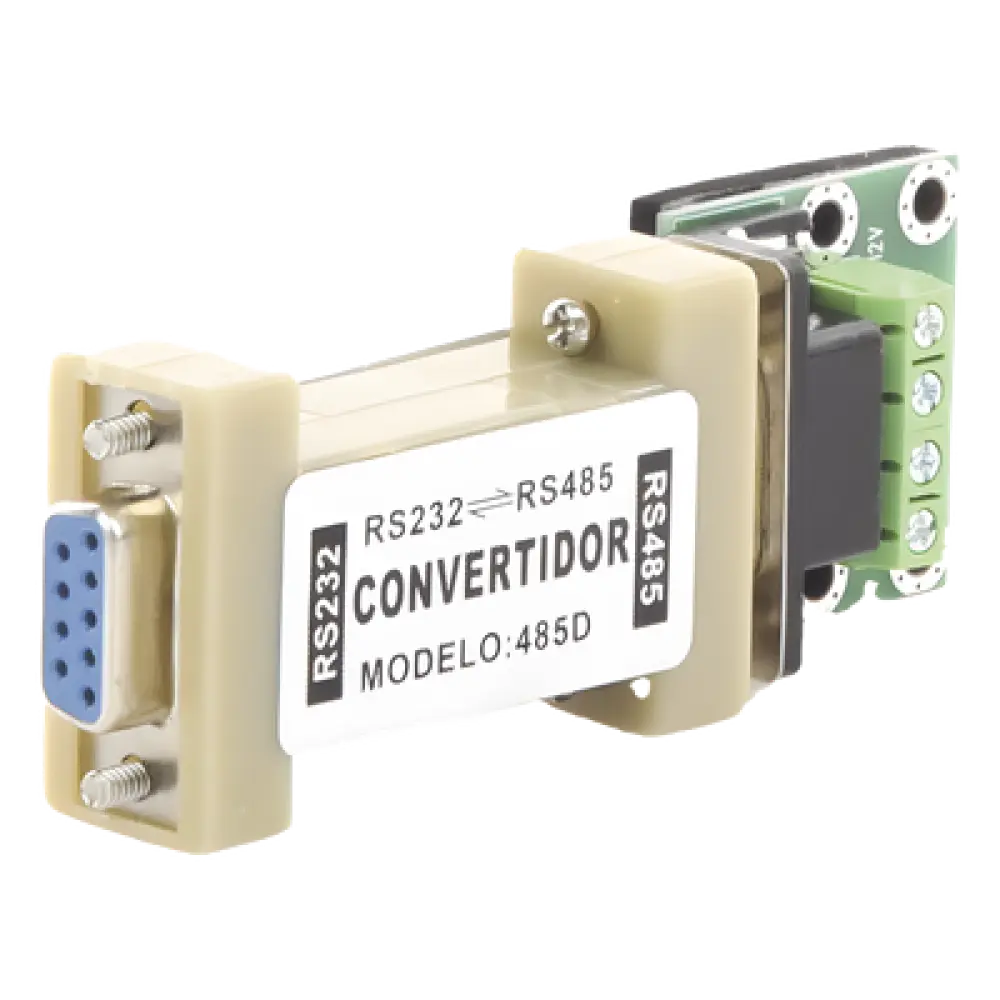 Convertidor de interfaz / RS232 a RS485 / Half-duplex automático / 115.2 kbps / 1200 m (3937 ft) / 5-12 VCC