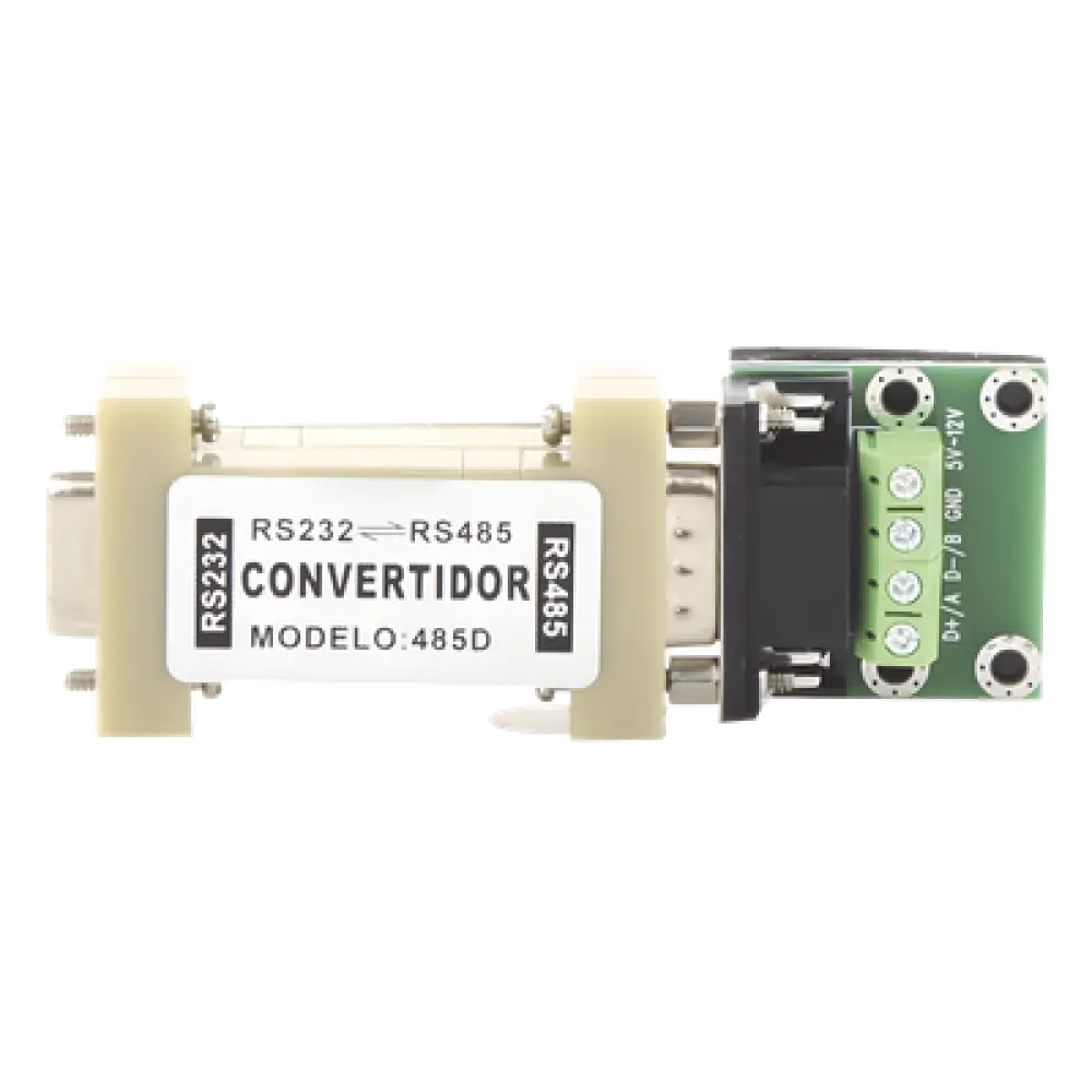 Convertidor de interfaz / RS232 a RS485 / Half-duplex automático / 115.2 kbps / 1200 m (3937 ft) / 5-12 VCC