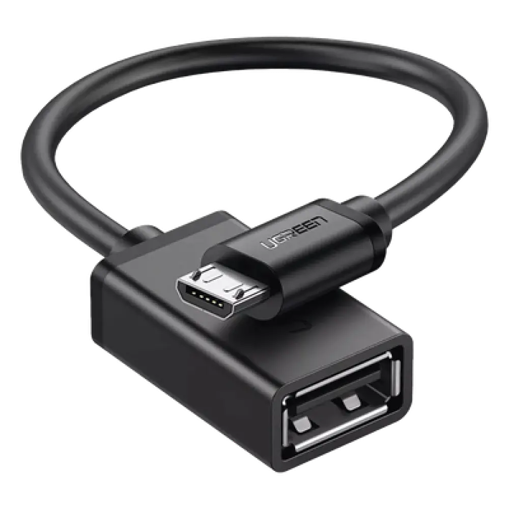 Adaptador OTG / Micro USB Macho a USB 2.0 A Hembra / 480 Mbps / 10 cm / Plug & Play