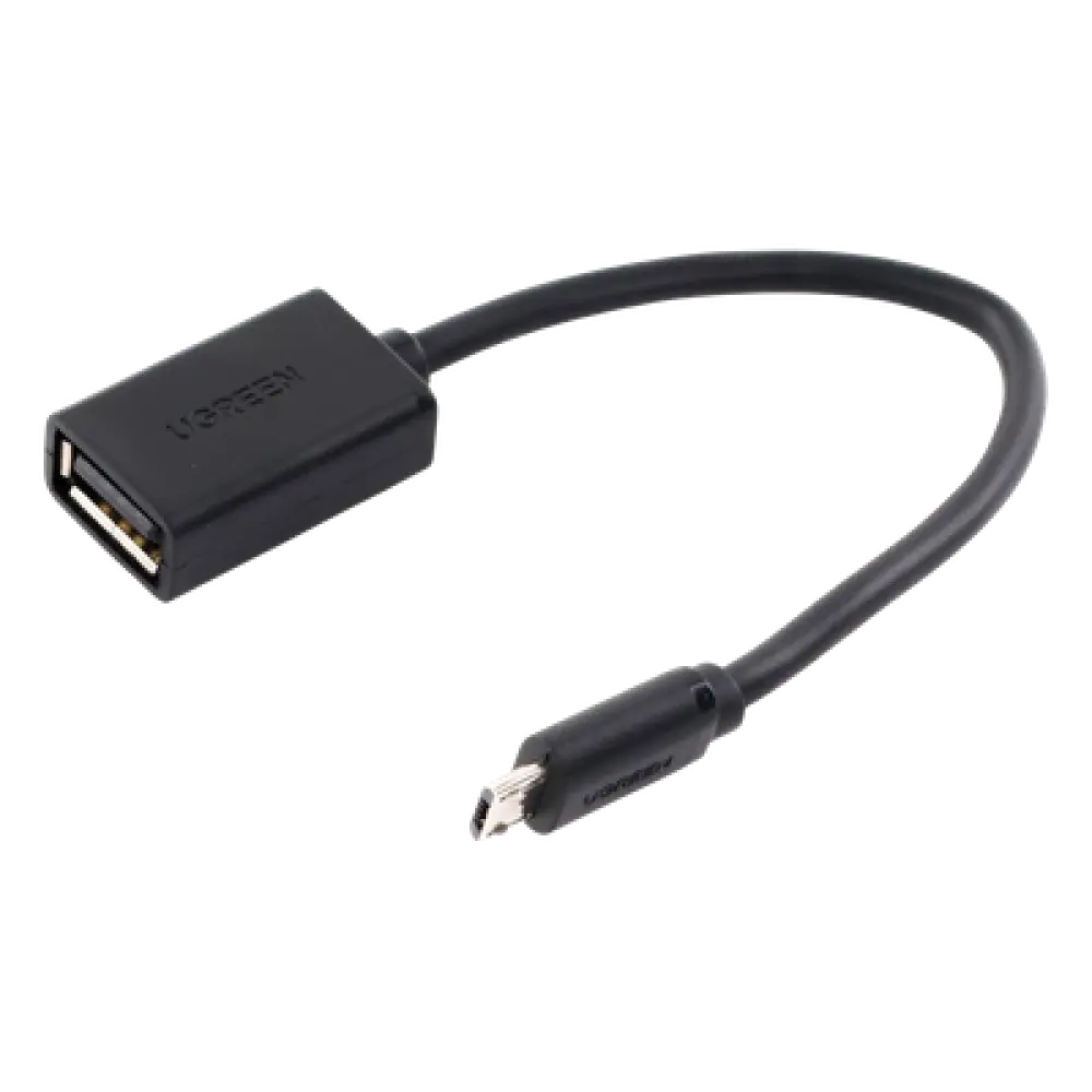 Adaptador OTG / Micro USB Macho a USB 2.0 A Hembra / 480 Mbps / 10 cm / Plug & Play