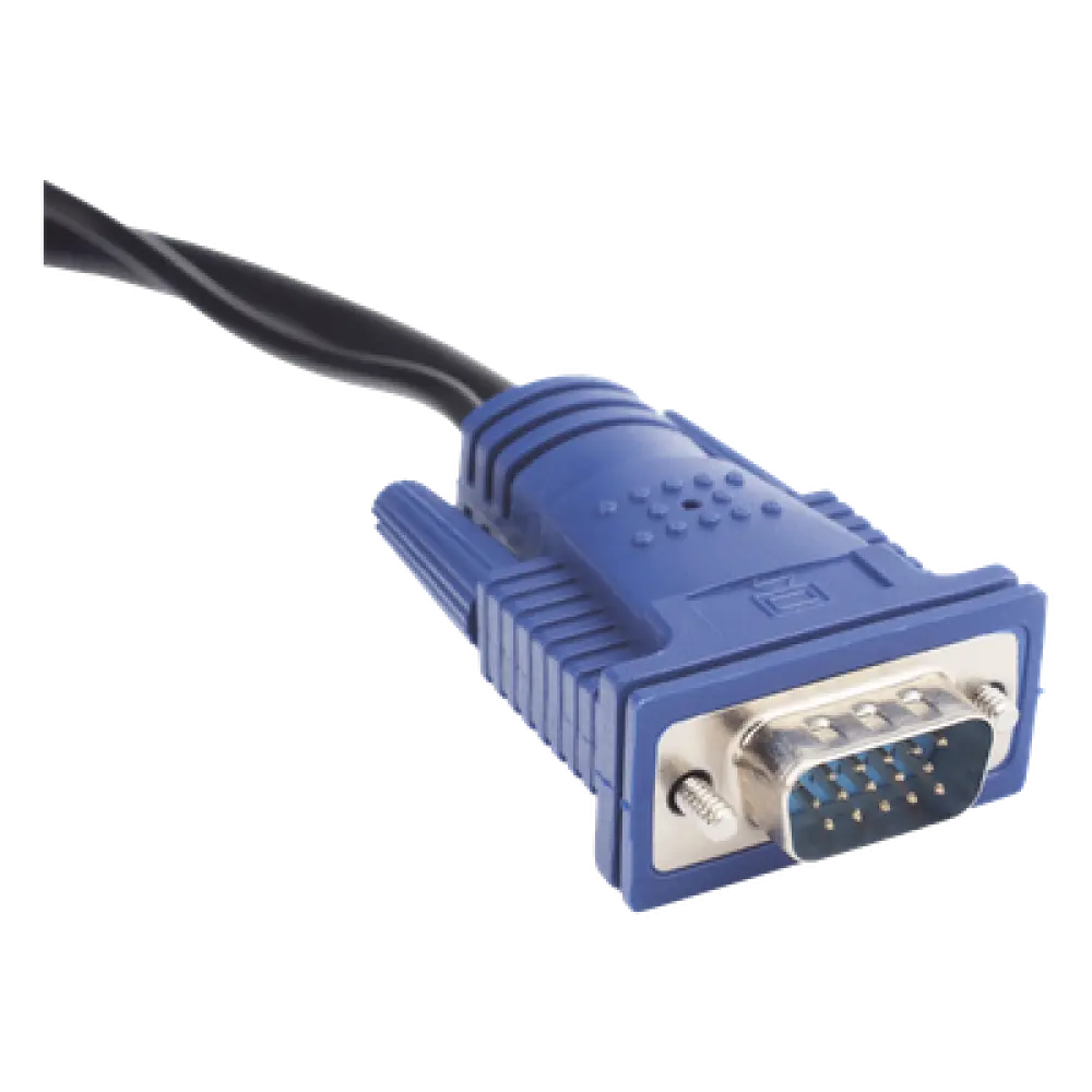Cable KVM USB / 3 m (9.84 ft) / VGA Coaxial Blindado / Calibre 28 / Núcleos de Ferrita / Doble Sellado