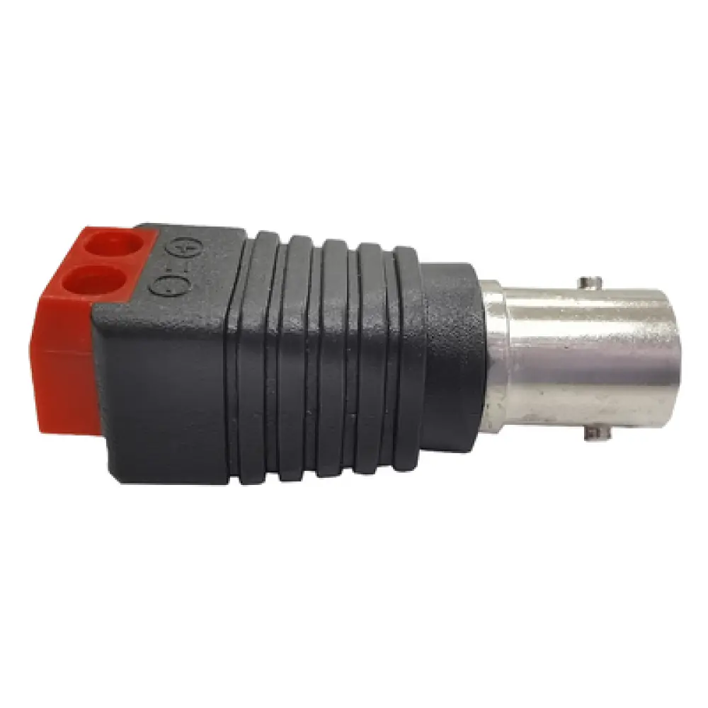 Conector Adaptador / BNC Hembra a Terminales Tipo Tornillo / 5.5 x 2.5 mm / -20°C a 60°C