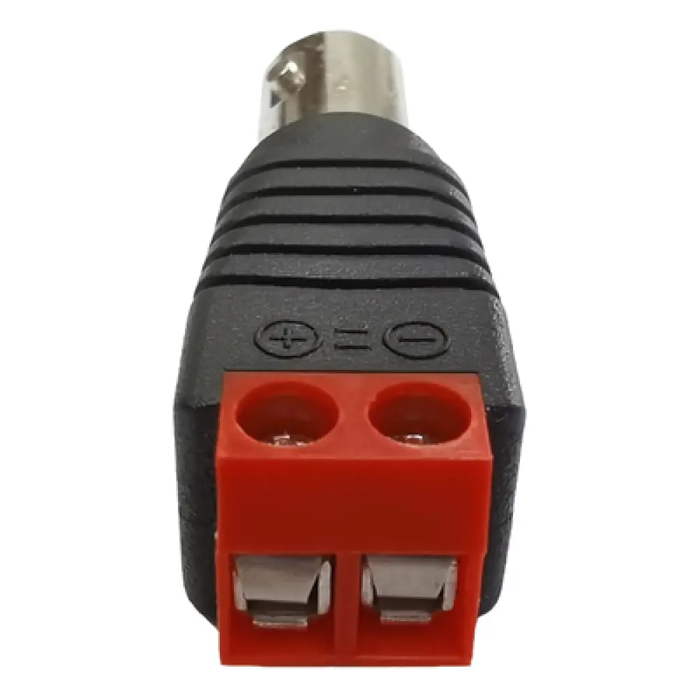 Conector Adaptador / BNC Hembra a Terminales Tipo Tornillo / 5.5 x 2.5 mm / -20°C a 60°C