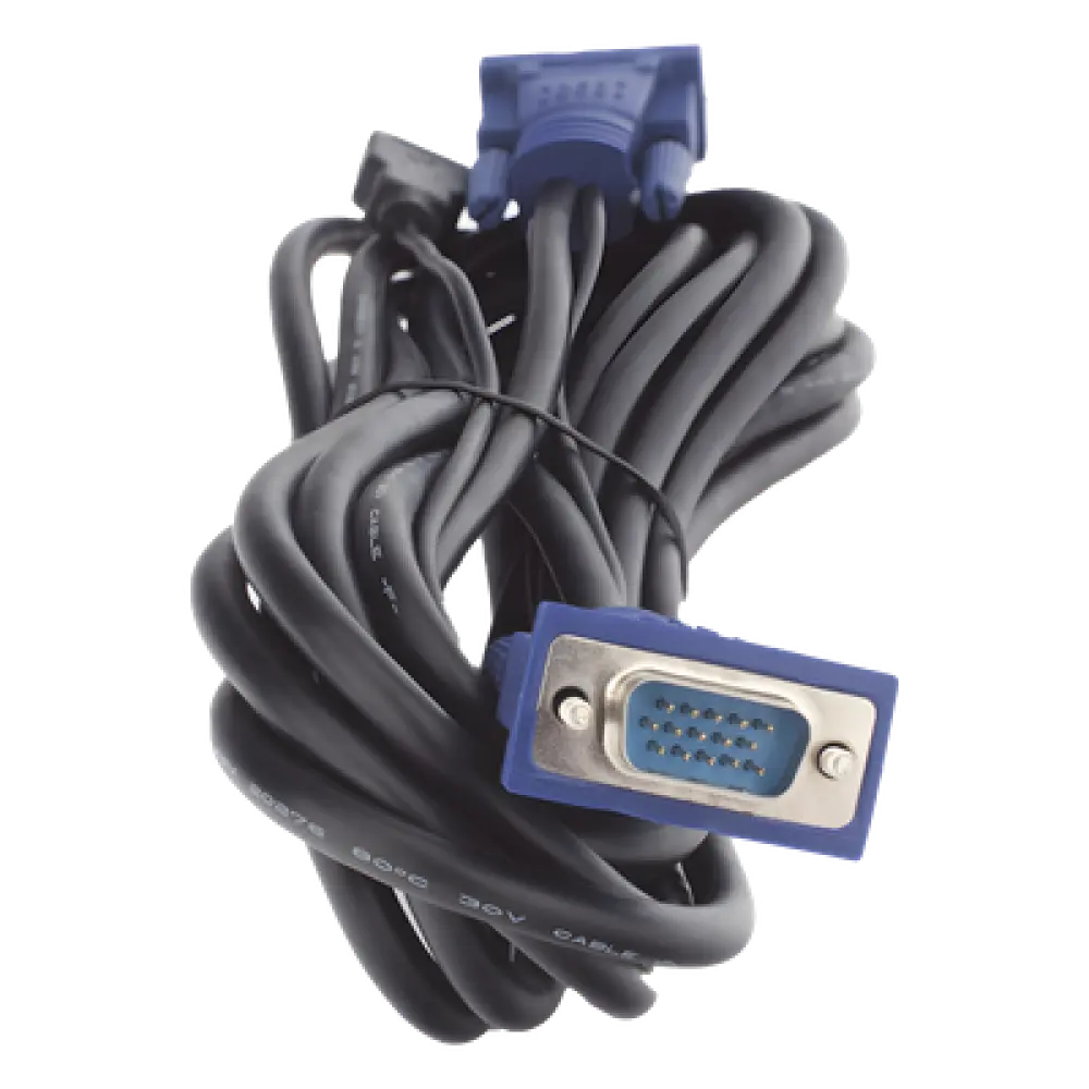 Cable USB KVM / VGA Coaxial Blindado / 5 m (16.40 pies) / Calibre 28 / Núcleos de Ferrita