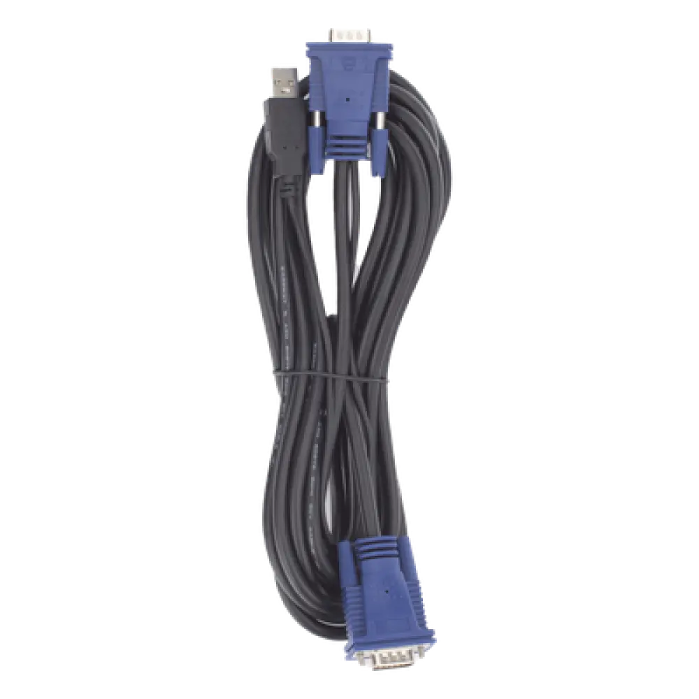 Cable USB KVM / VGA Coaxial Blindado / 5 m (16.40 pies) / Calibre 28 / Núcleos de Ferrita