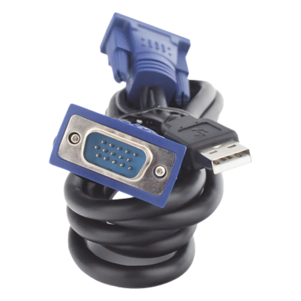Cable USB KVM / 1.8 m (5.91 pies) / VGA + USB Tipo A / Blindaje Coaxial / Calibre 28 AWG