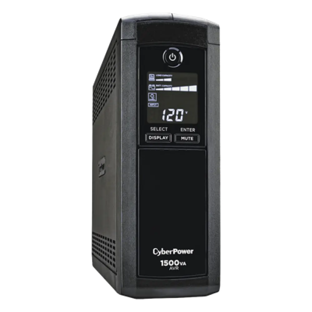 UPS Línea Interactiva / 1500 VA / 900 W / 12 Tomas NEMA 5-15R / 6 con Respaldo / Pantalla LCD / AVR / Supresión 1500 J