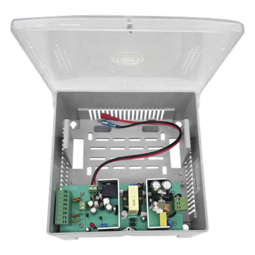Fuente de Poder con Gabinete / 4 Salidas / 11-15 Vcc / 5 A / Entrada 96-264 Vca / Protección de Batería 10.5 V