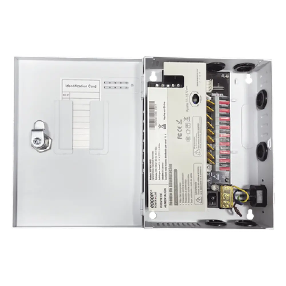 Fuente de Alimentación Profesional / 9 Canales / 16 A Total / 11-15 VCC Ajustable / 200 W / Filtro de Ruido por Canal