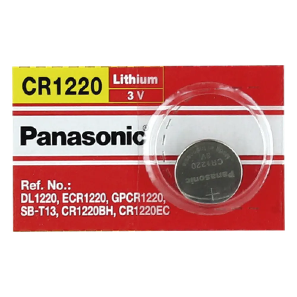 Batería de Litio tipo Moneda / 3V / 35 mAh / CR1220 / No Recargable / -30°C a +60°C