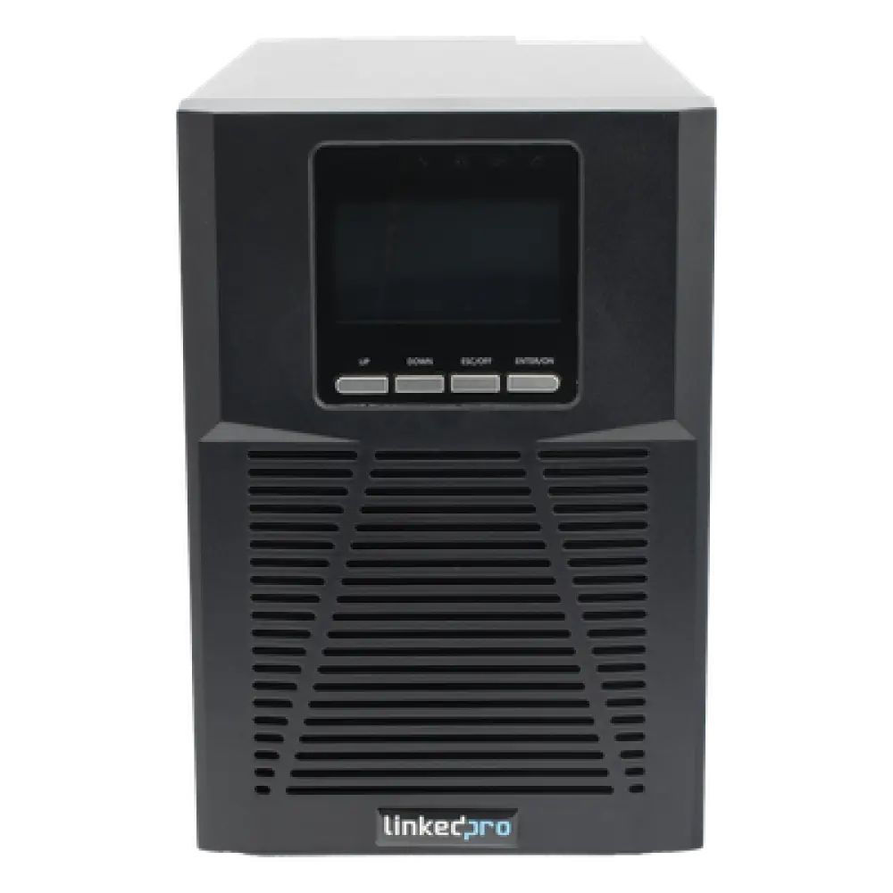 UPS Online Doble Conversión / 1000 VA / 900 W / Rack-Torre 2U / Onda Senoidal Pura / 3 Salidas NEMA 5-15R / AVR Boost y Buck