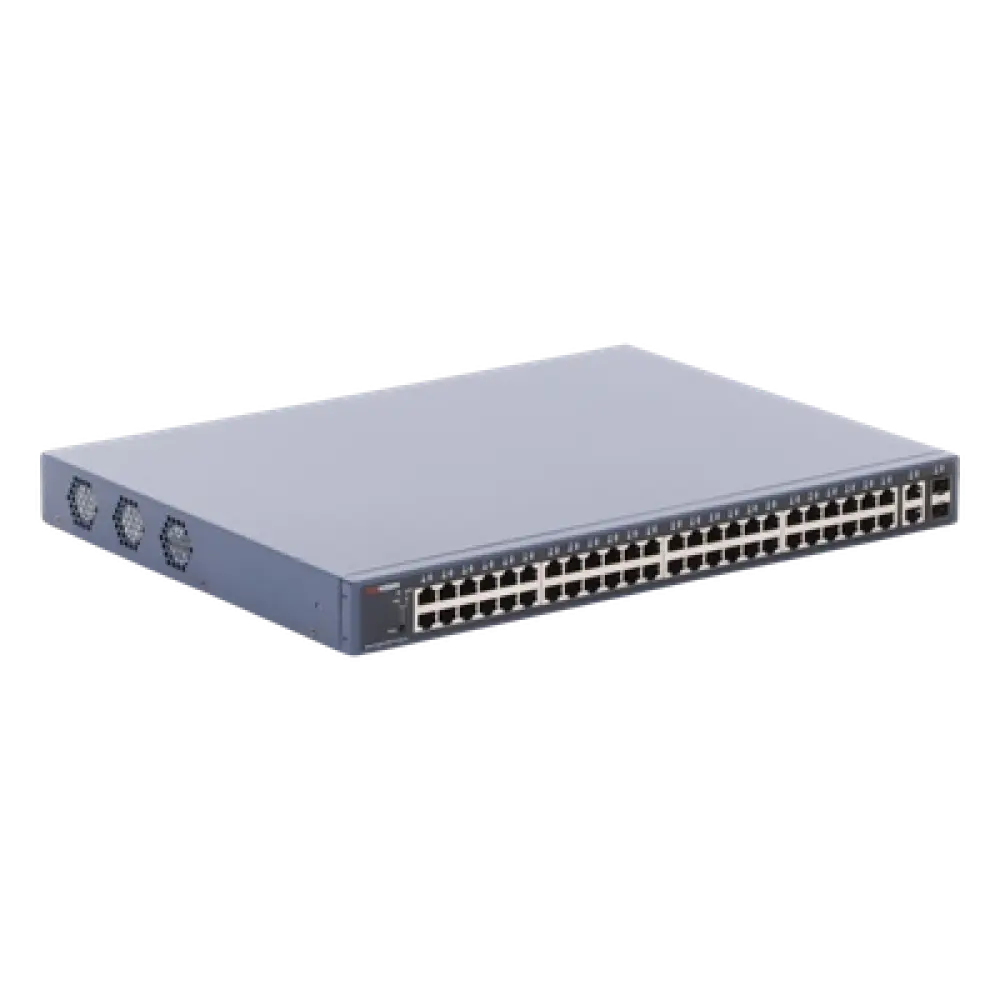 Switch PoE+ Administrable / 48 Puertos Gigabit PoE+ / 2 Puertos Uplink Gigabit / 2 Puertos SFP / 470W / 1U Rack