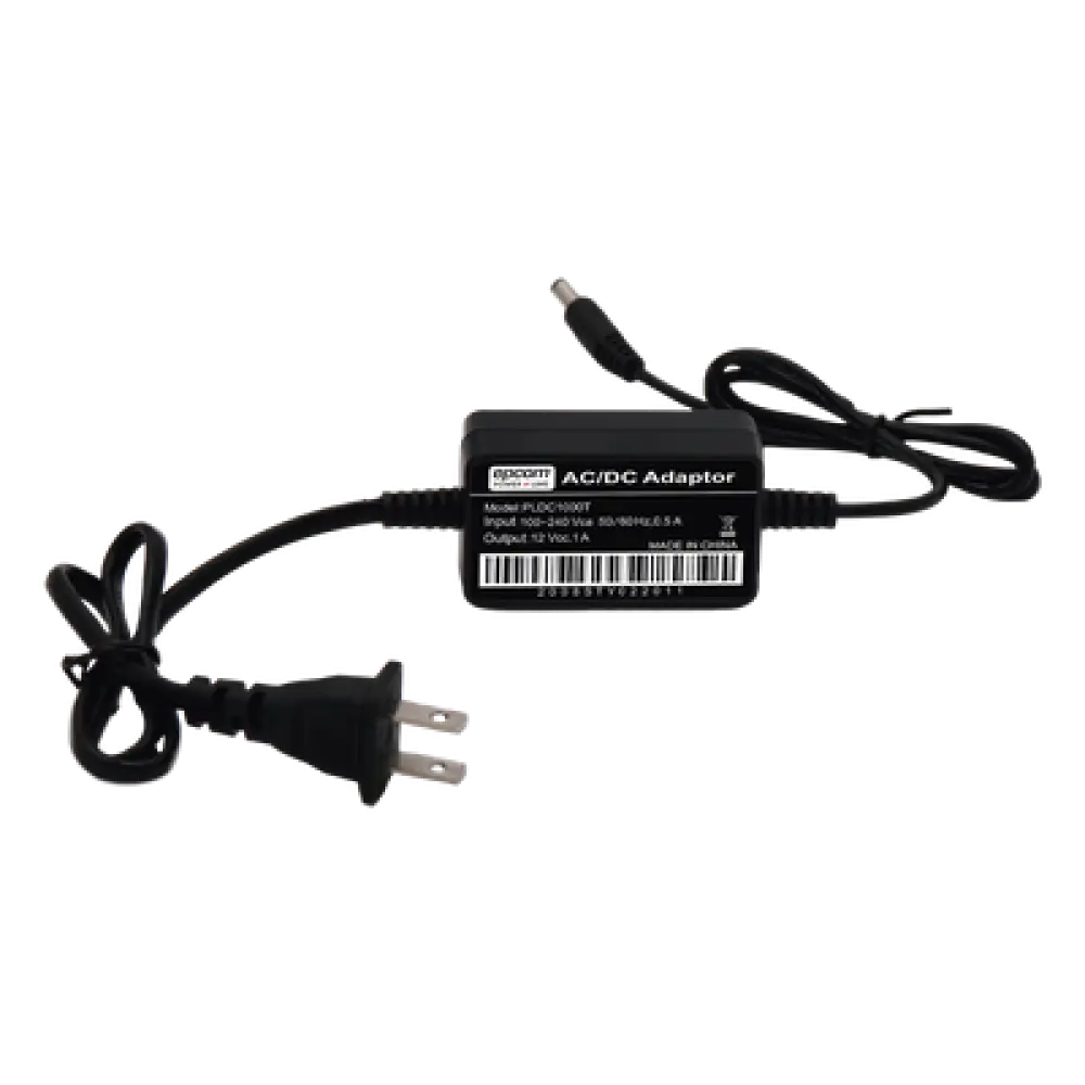 Adaptador de Pared / 12 VCC 1 A / Entrada Universal 100-240 VCA / Cable 0.5 m Doble Extremo / NEMA 1-15 / Operación 0°C a 40°C