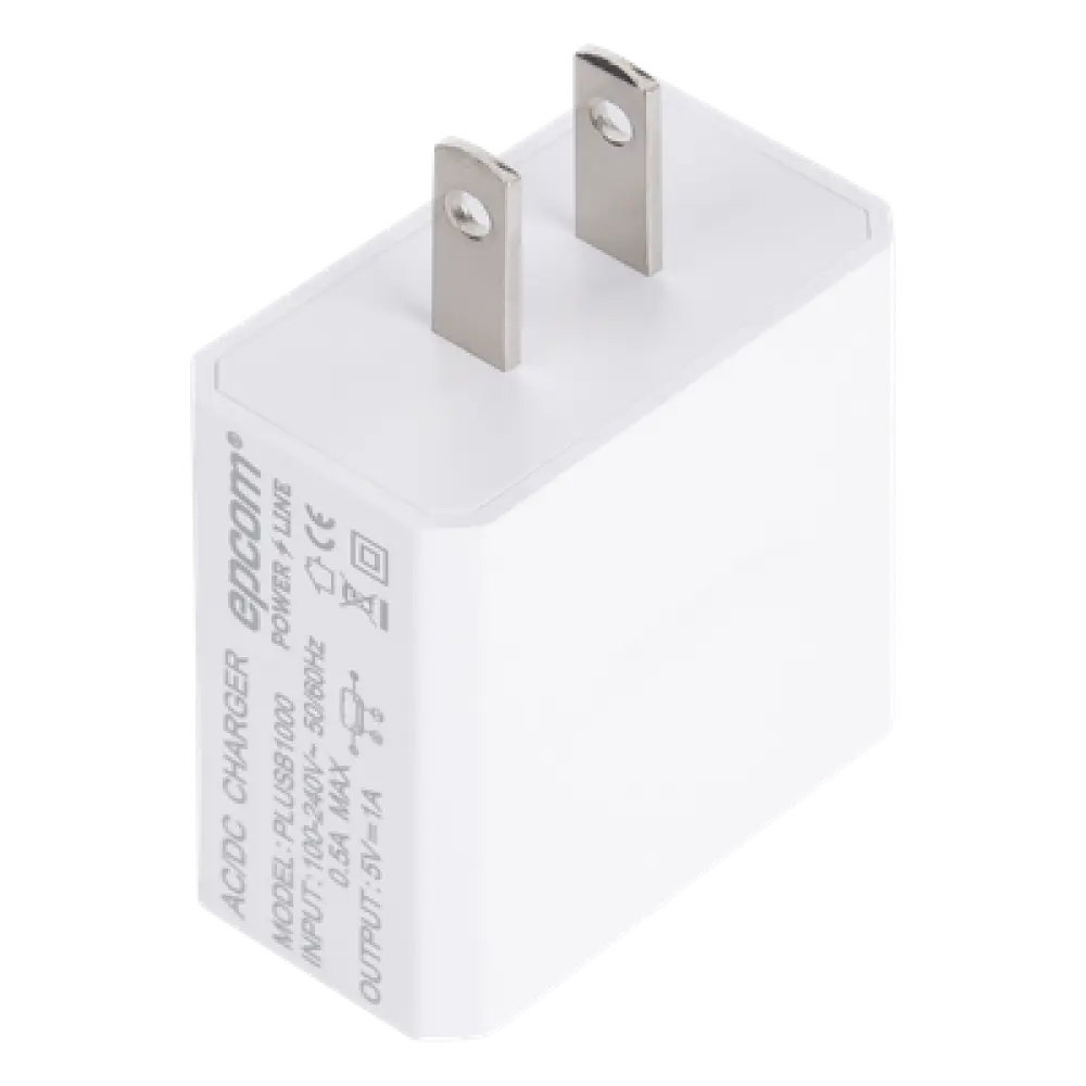 Cargador Micro-USB Profesional / 5 VCC / 1 A / Entrada 100-240 VCA / 1.94 x 1.67 x 0.96 in