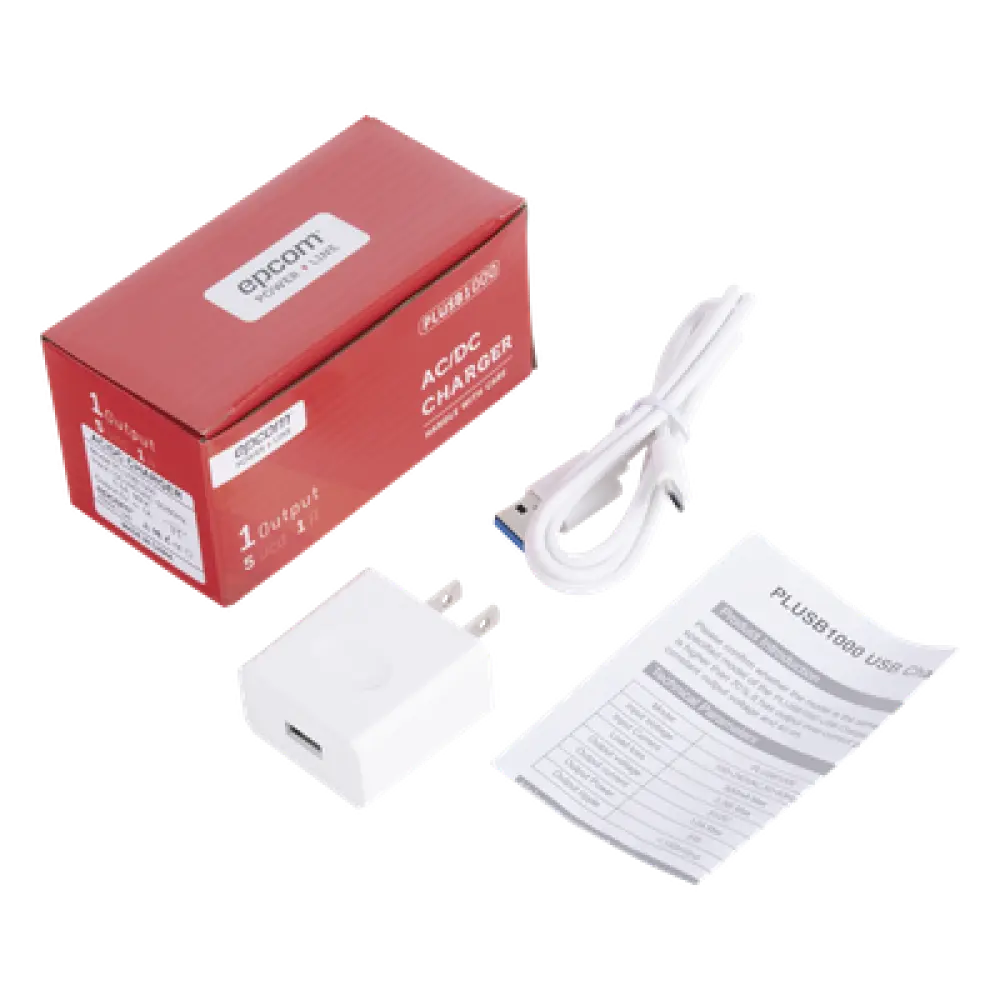 Cargador Micro-USB Profesional / 5 VCC / 1 A / Entrada 100-240 VCA / 1.94 x 1.67 x 0.96 in