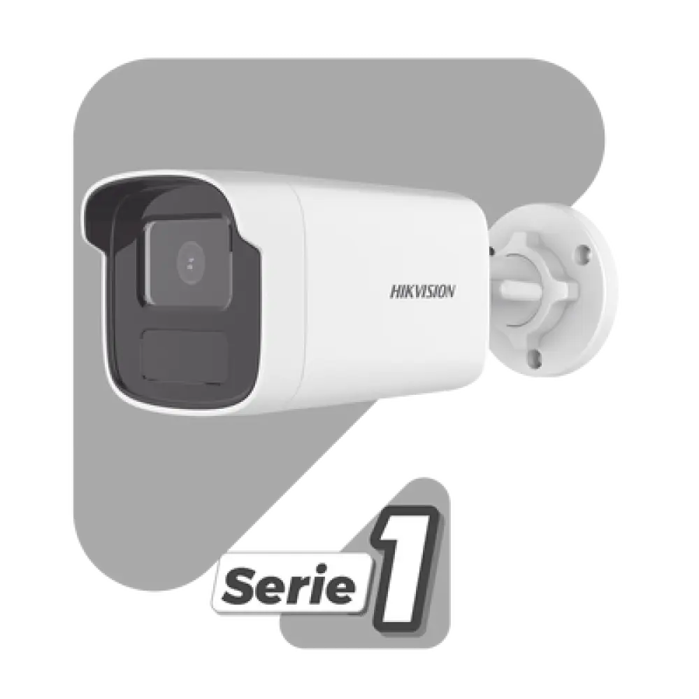 Cámara Bala IP / 4 Megapixel / Smart Hybrid Light 50 m (164 ft) / Detección Humana y Vehicular / Audio Bidireccional 95 dB / IP67 / PoE / WDR 120 dB
