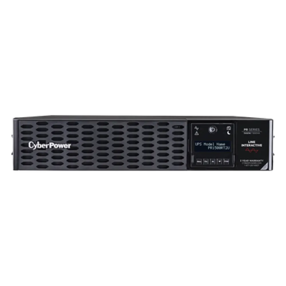 UPS de Rack 2U / 1500 VA / 1500 W / Línea Interactiva / Onda Senoidal Pura / Factor de Potencia 1 / 8 Tomas NEMA 5-15R / AVR 120 Vca