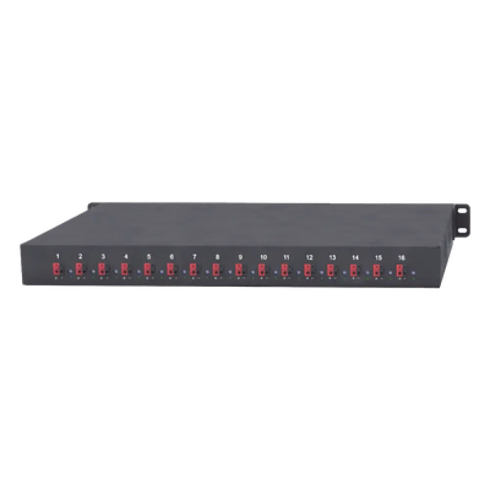 Fuente de Alimentación Rack 19" / 16 Puertos / 12 VDC / 600W / 20A Total / 2.5A por Puerto / Voltaje Regulable con Display