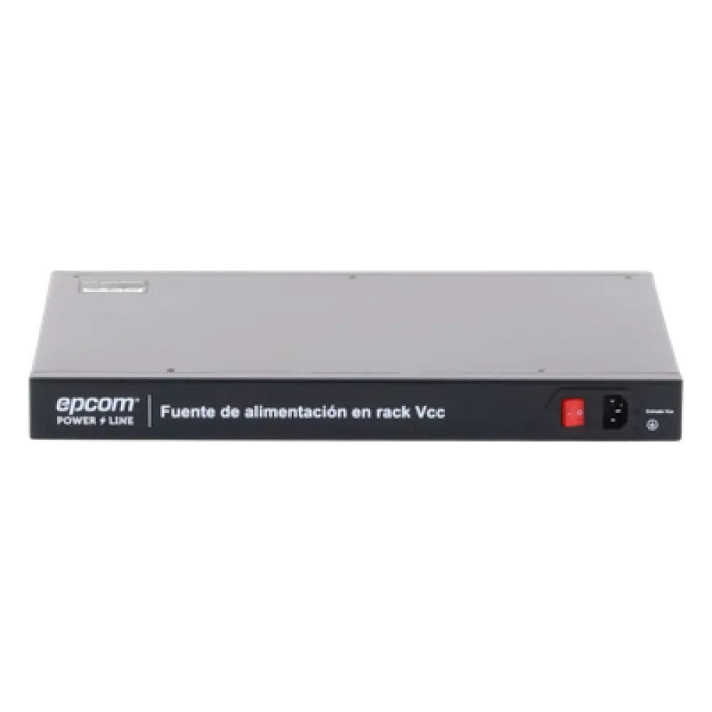 Fuente de Alimentación Rack 19" / 16 Puertos / 12 VDC / 600W / 20A Total / 2.5A por Puerto / Voltaje Regulable con Display