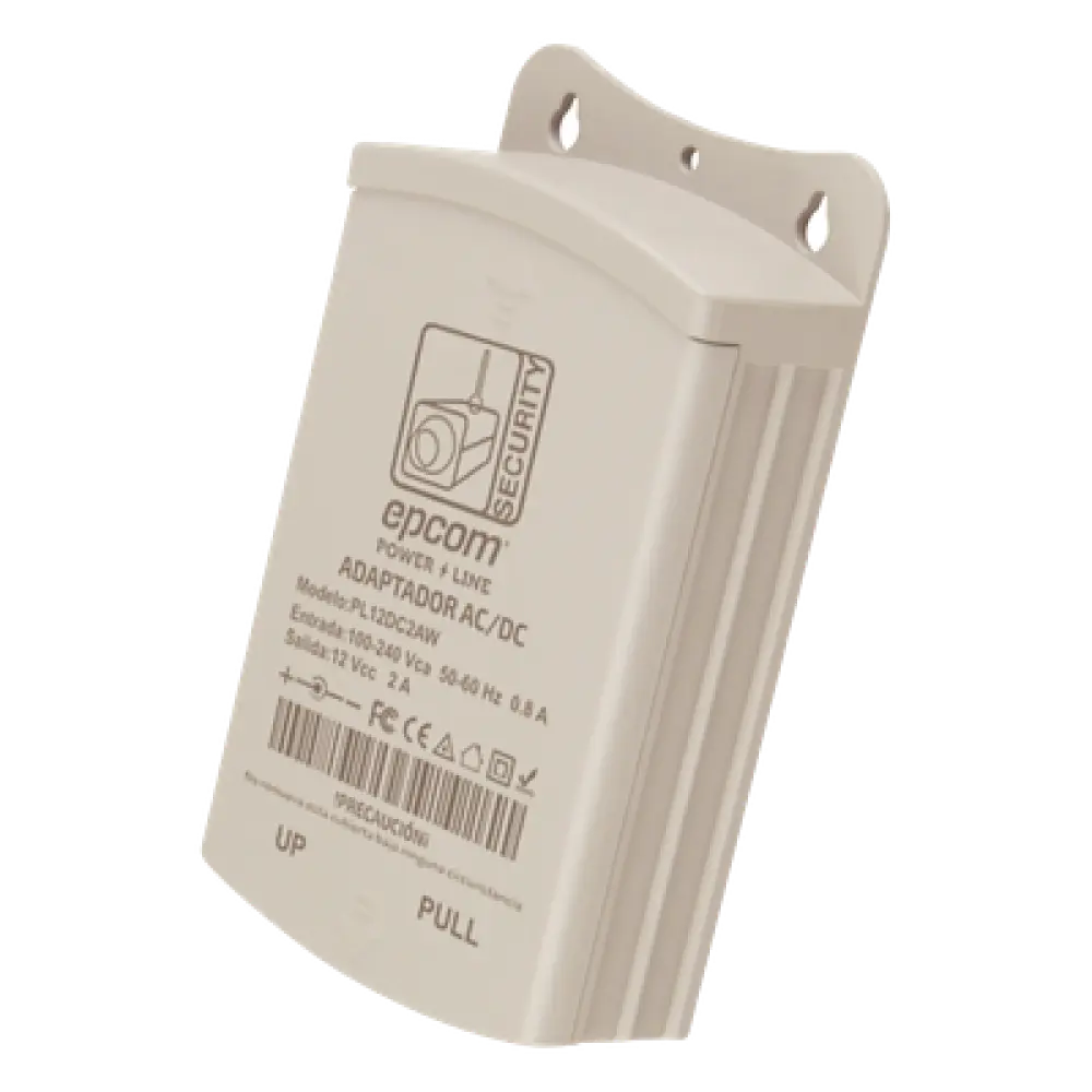 Fuente de Poder para Exterior / 12 Vcc / 2 A / 1 Salida / Entrada 100-240 VCA / 5.1 x 3.4 x 1.7 pulgadas