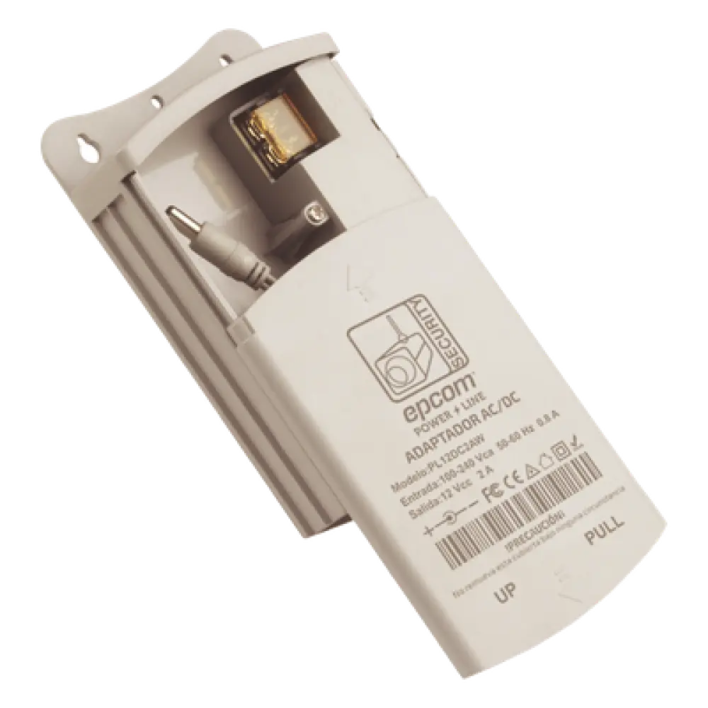 Fuente de Poder para Exterior / 12 Vcc / 2 A / 1 Salida / Entrada 100-240 VCA / 5.1 x 3.4 x 1.7 pulgadas