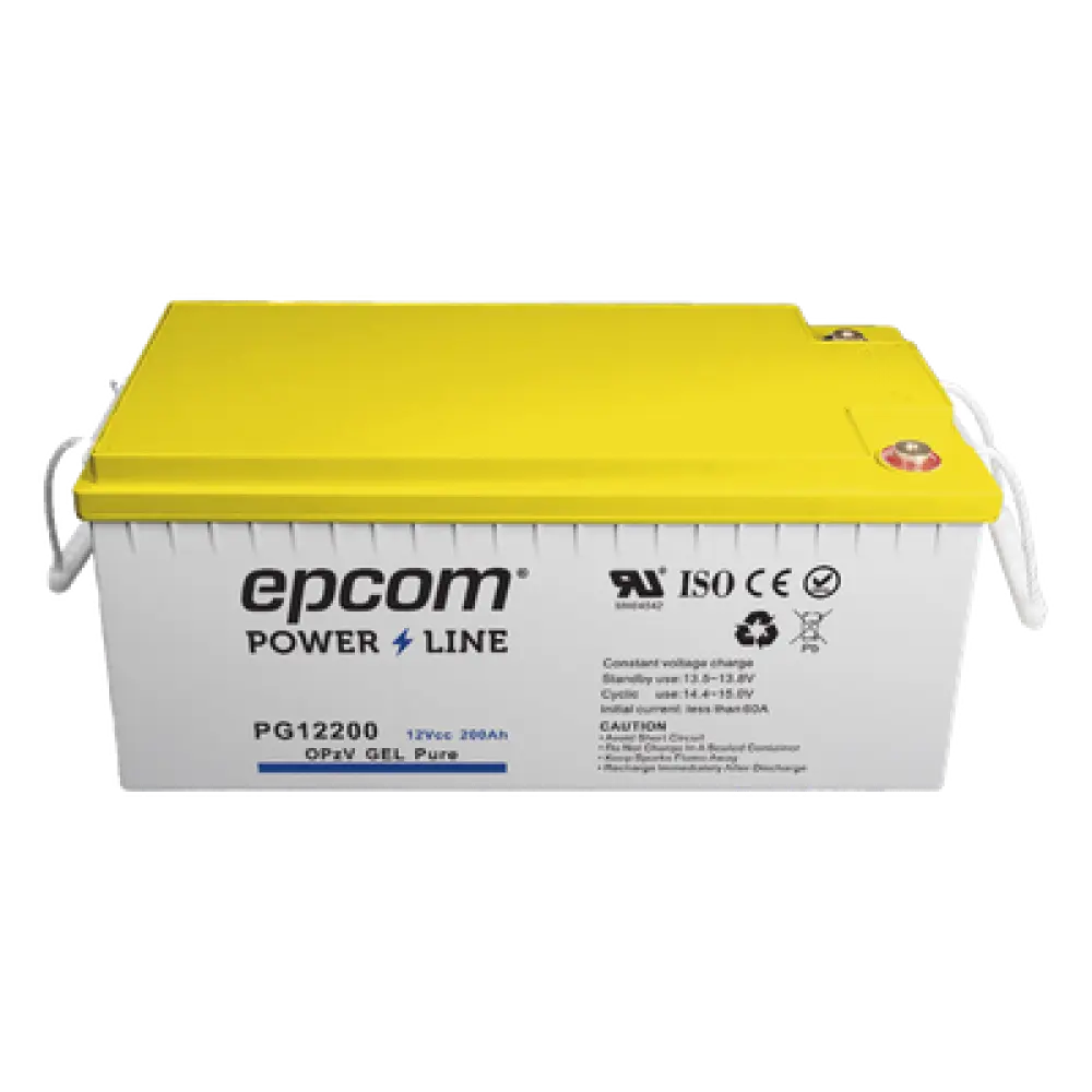 Batería GEL OPzV / 12 Vcc / 200 Ah / Ciclo Profundo / Descarga 500 A / 20 Años Flotación