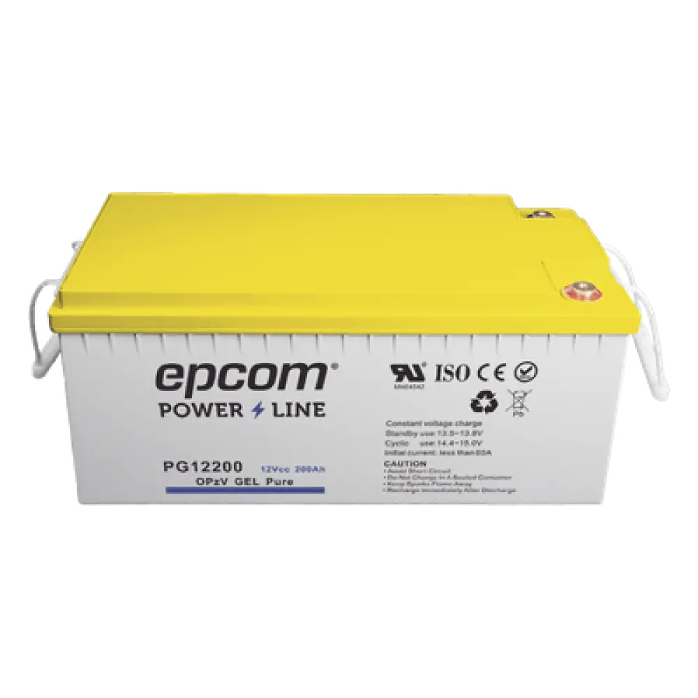 Batería GEL OPzV / 12 Vcc / 200 Ah / Ciclo Profundo / Descarga 500 A / 20 Años Flotación