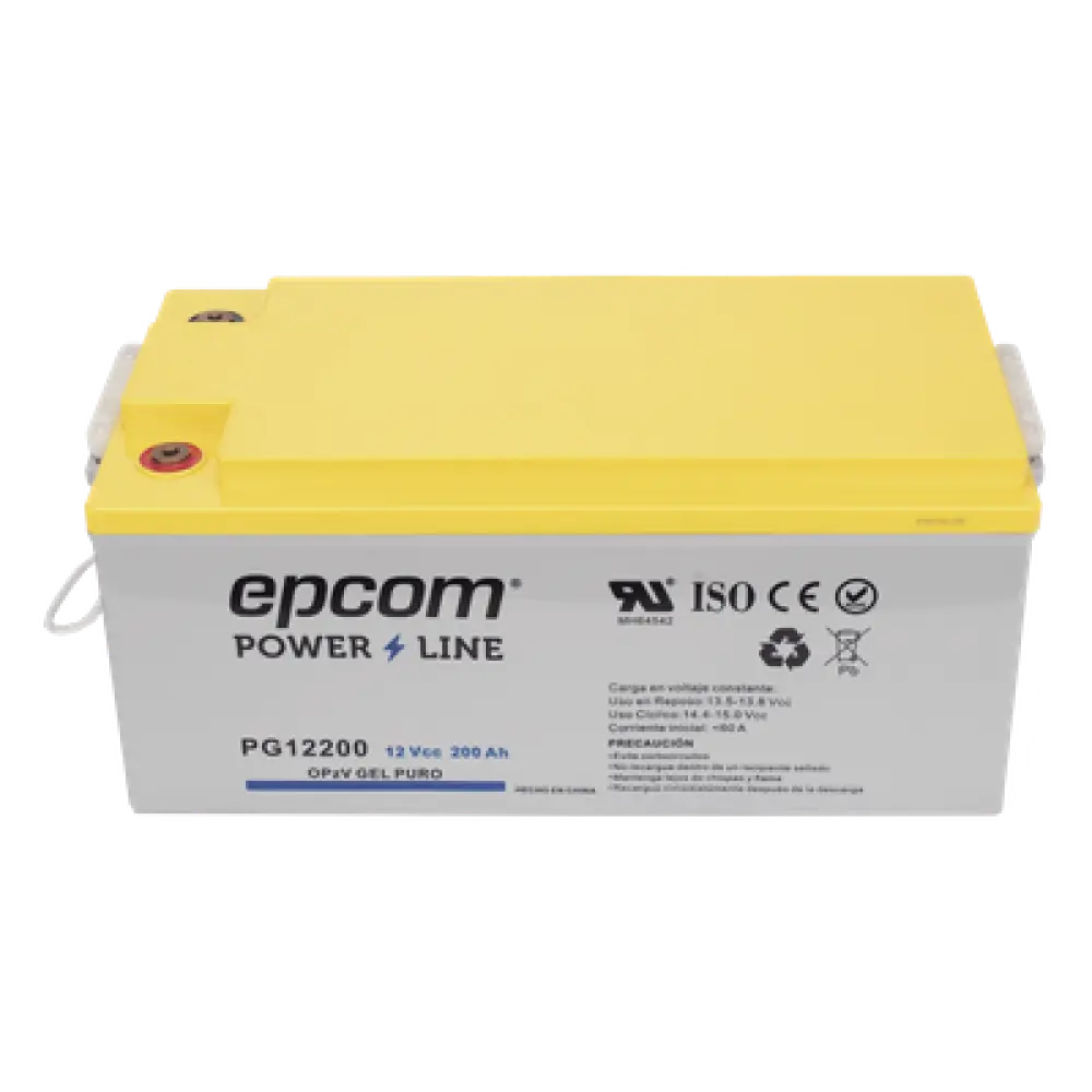 Batería GEL OPzV / 12 Vcc / 200 Ah / Ciclo Profundo / Descarga 500 A / 20 Años Flotación