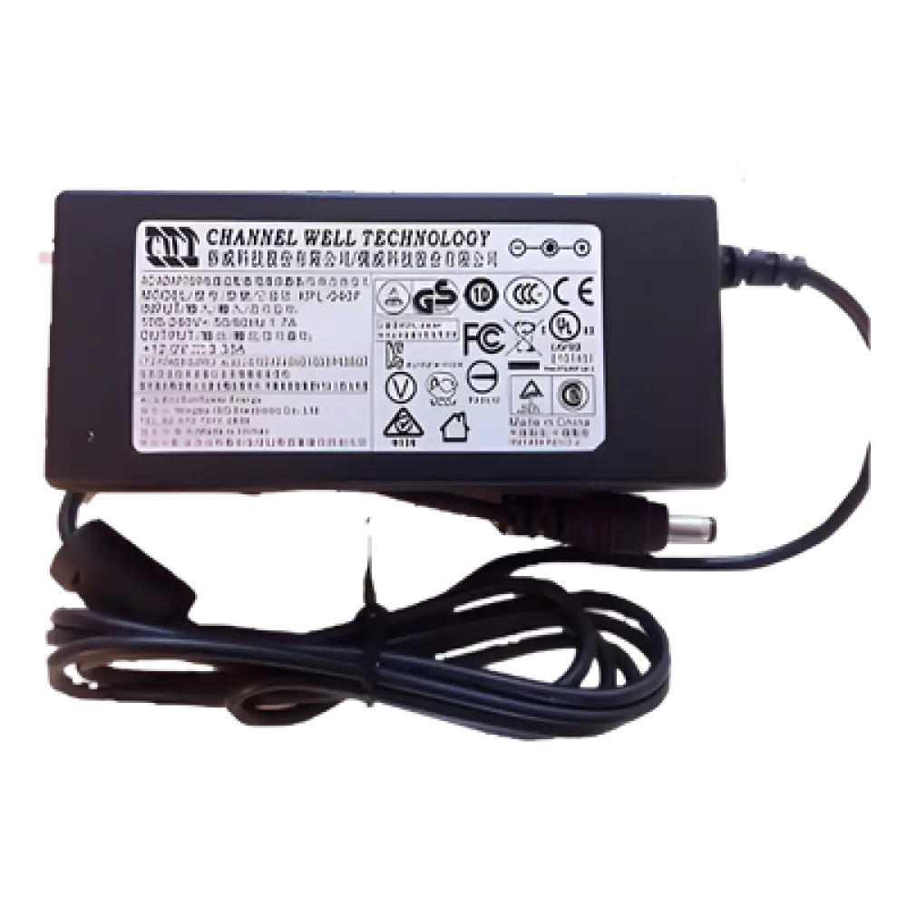 Fuente de Poder Regulada / 100-240V~ / 12VCC 3.33A / Conector 5.5mm / 328 pies recomendado
