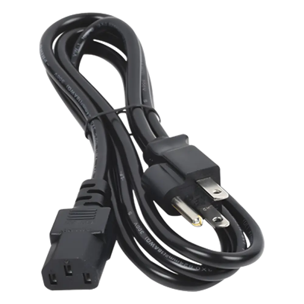 Cable de Alimentación Eléctrica / 110-240 VCA / 1.5 m (4.92 ft) / IEC 320C13 / NEMA 5-15P / Trifásico con Tierra
