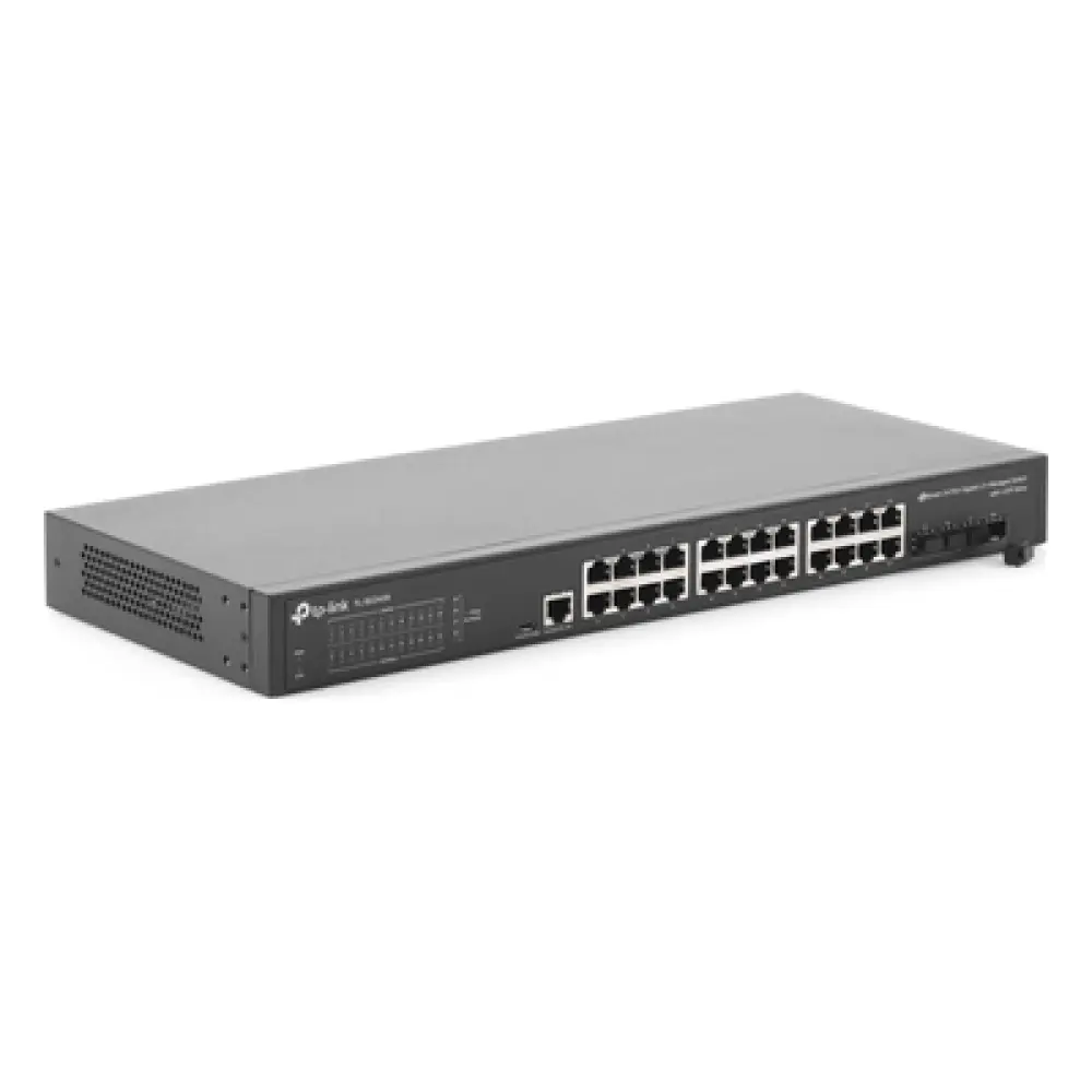 Switch PoE+ Administrable L2+ / 24 Puertos Gigabit PoE+ / 4 Puertos SFP+ 10G / Presupuesto PoE 384W / Rendimiento 128 Gbps / Montaje en Rack