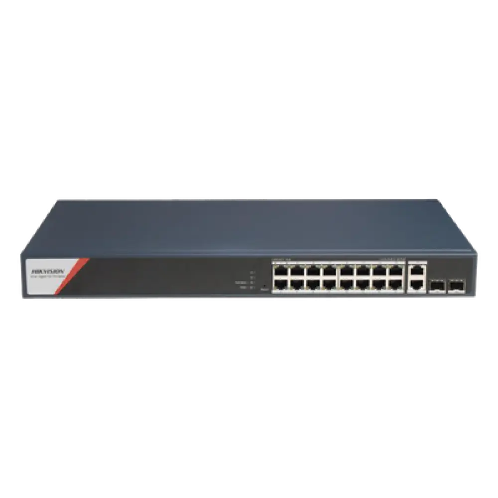 Switch PoE+ Administrable / 16 Puertos Gigabit / 4 Puertos PoE++ 90 W / 2 Uplink Gigabit / 2 SFP / Alcance Extendido 300 m (984.3 ft) / 230 W