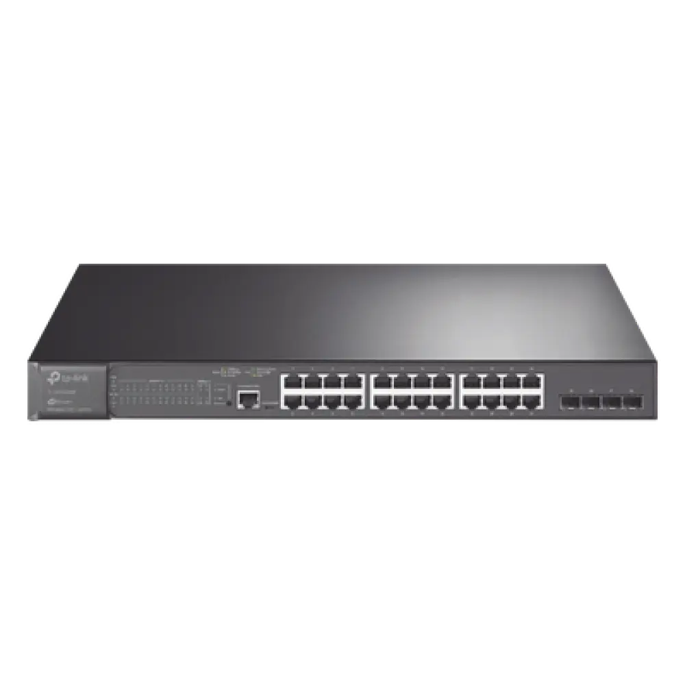 Switch PoE+ L2+ / 24 Puertos Gigabit / 4 Puertos SFP 1G / Presupuesto PoE 384W / Rendimiento 56 Gbps / Montaje en Rack