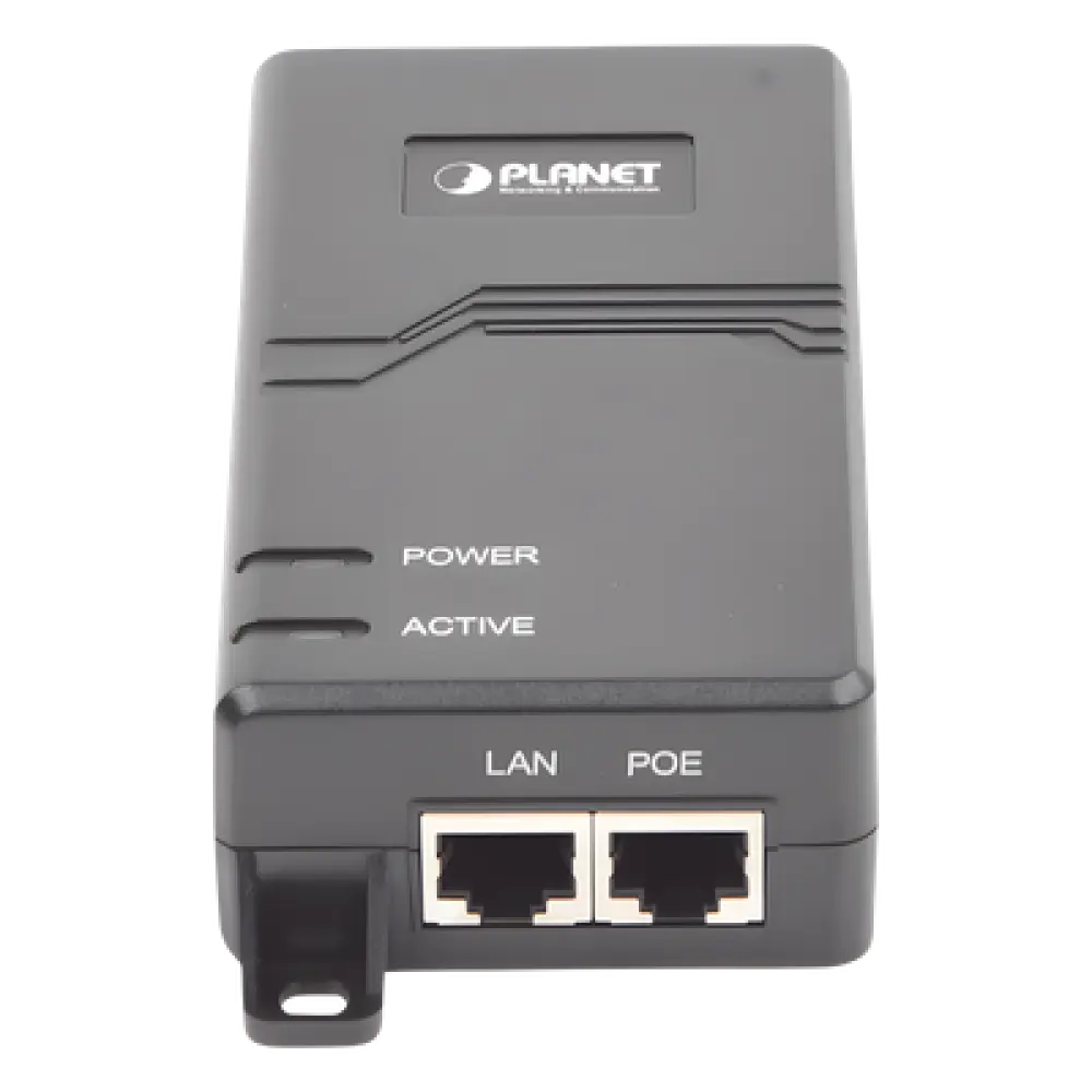 Inyector PoE / IEEE 802.3at/af / Gigabit / 30 W / 50-54 VDC / 100-240 VAC / 0 a 50 °C
