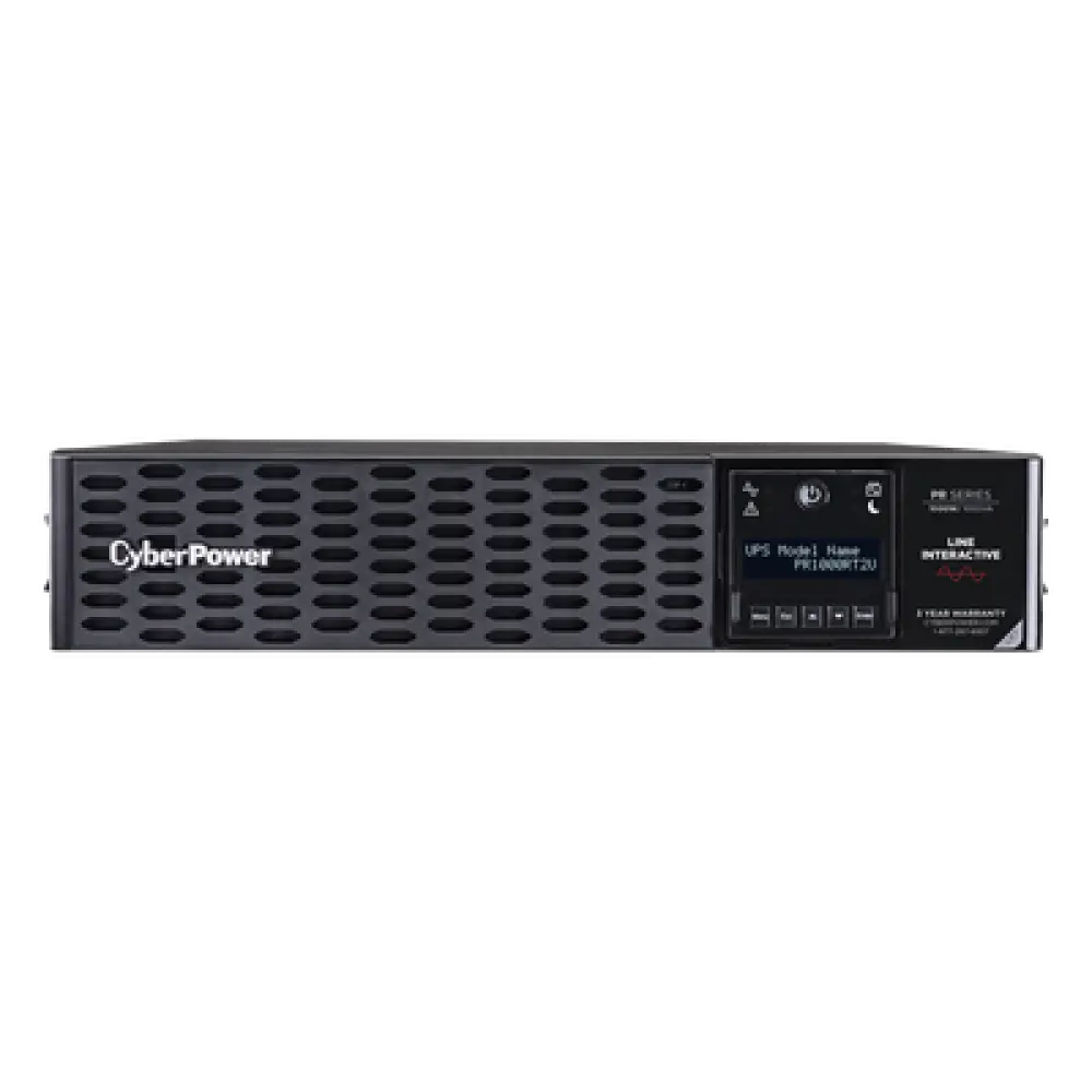 UPS de Rack / 1000 VA / 1000 W / Línea Interactiva / Onda Senoidal Pura / 8 Tomas NEMA 5-15R / 2 UR