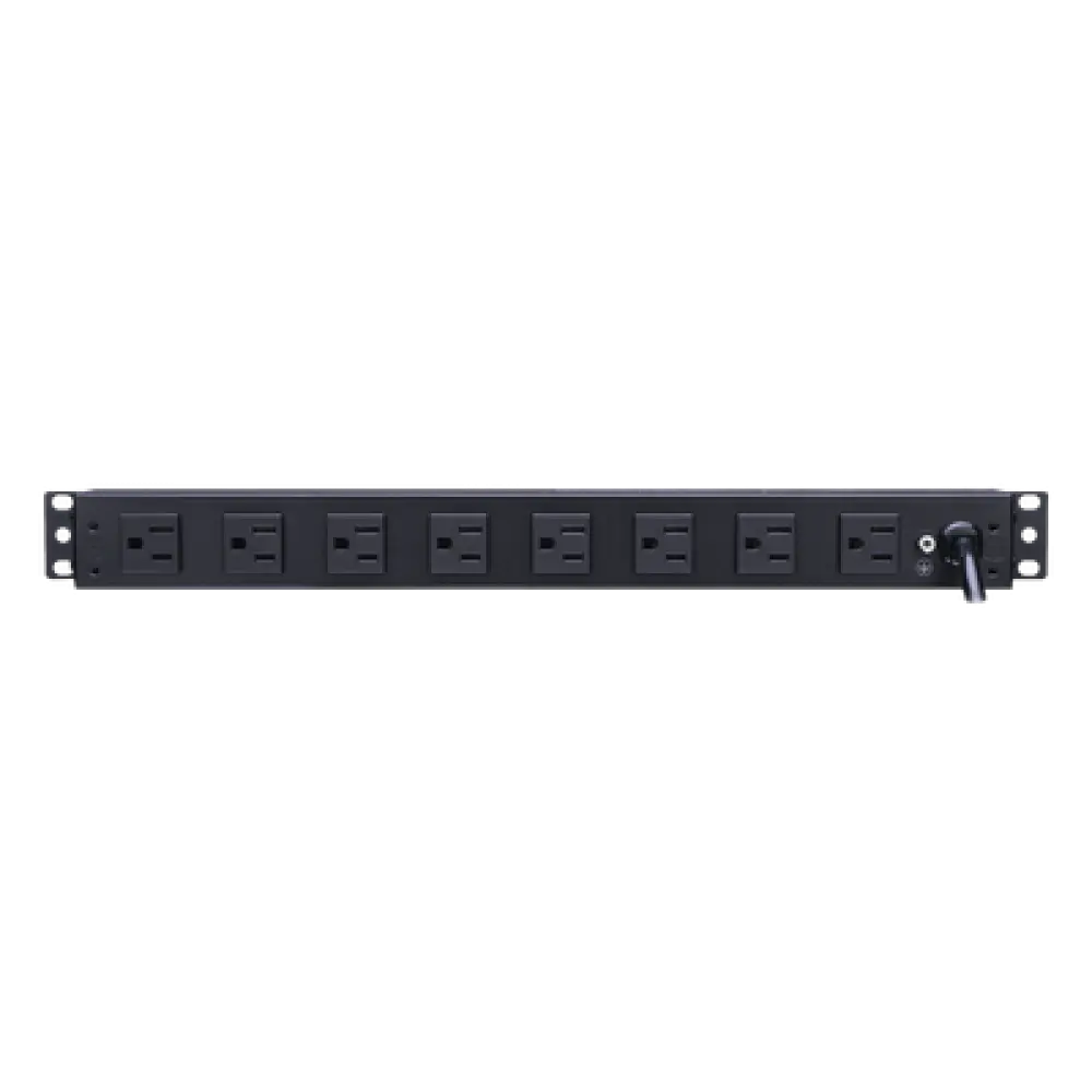 PDU Básico Rack / 8 Salidas NEMA 5-15R Traseras / 15 Amp / 120 Vca / 1UR / Cable 4.5 m (14.8 ft)
