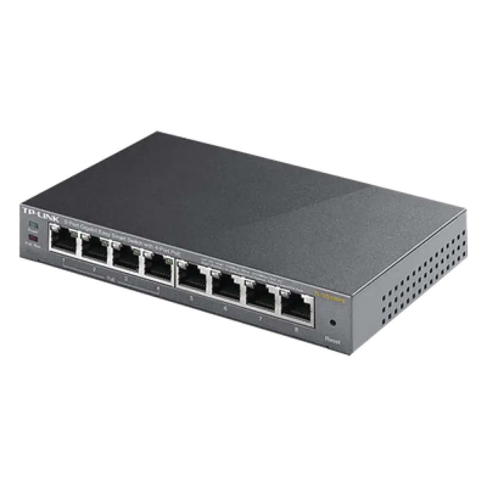 Switch PoE Easy Smart / 8 puertos Gigabit / 4 puertos PoE 802.3af / 55 W total / 11.9 Mpps