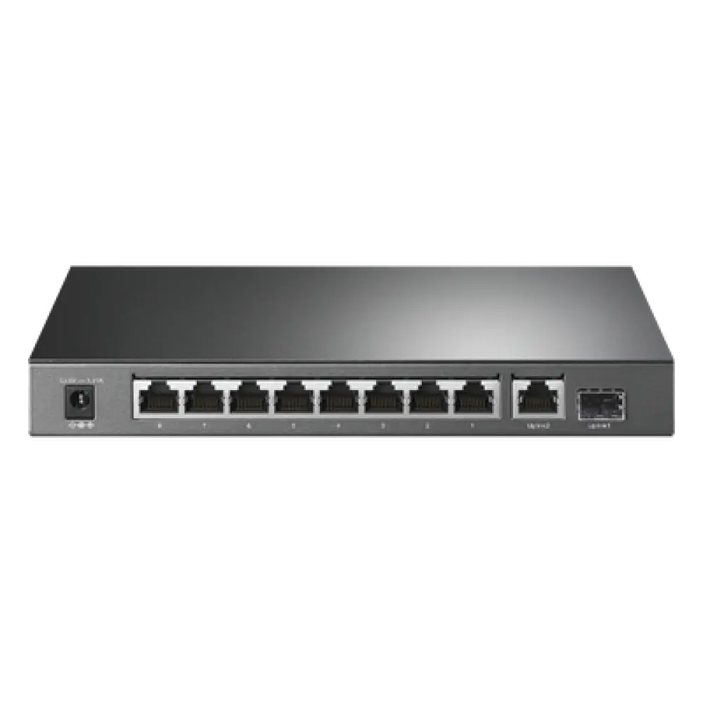 Switch PoE+ / 8 Puertos Gigabit PoE+ / 1 Puerto Gigabit Uplink / 1 Puerto SFP / 63W PoE Total / 20 Gbps